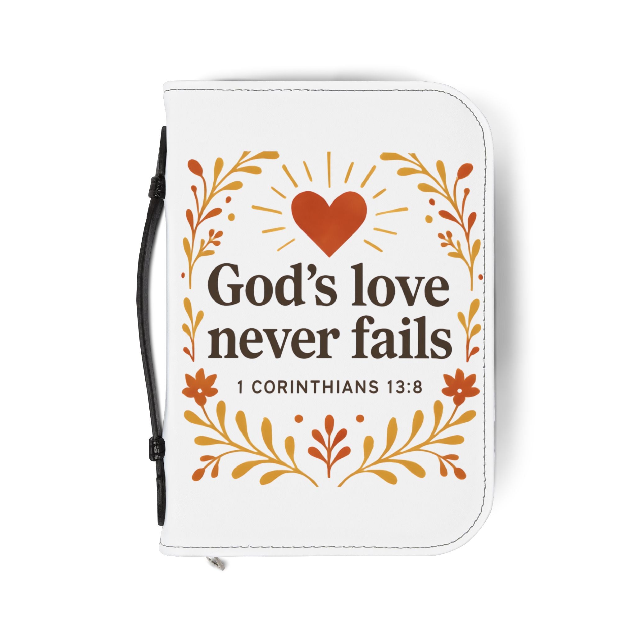 God’s love never fails. — 1 Corinthians 13:8 | Bible Cover