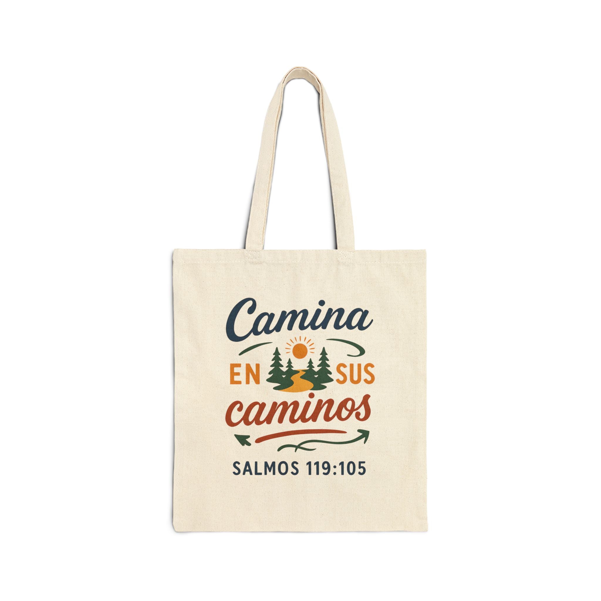 Camina en sus caminos | Cotton Canvas Tote Bag