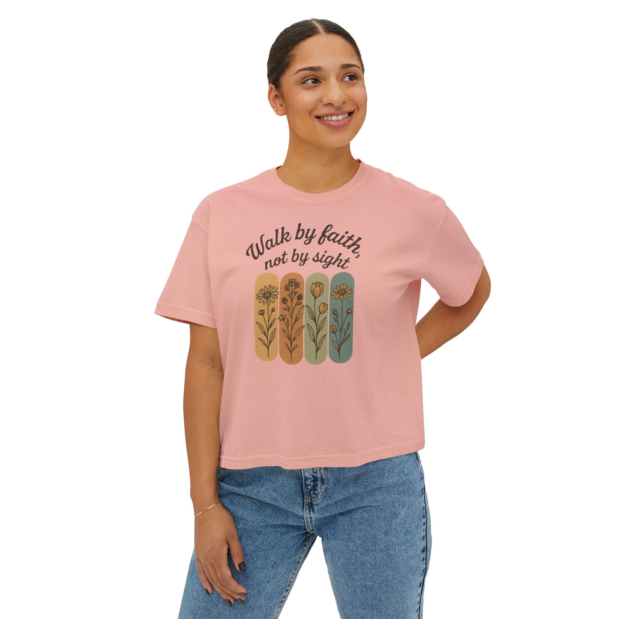Walk by Faith, not by sight | Women's Boxy Tee