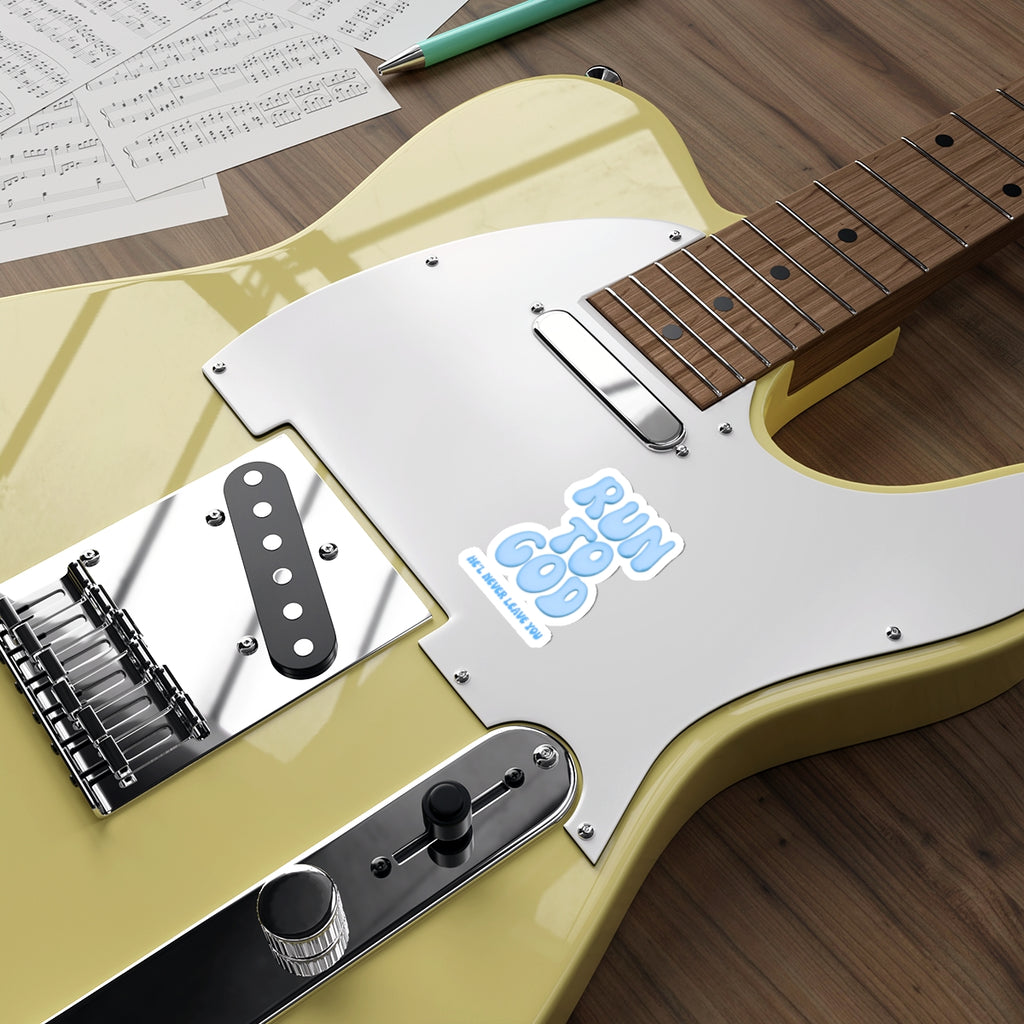 Run To God, He'll Never Leave You Die-Cut Stickers