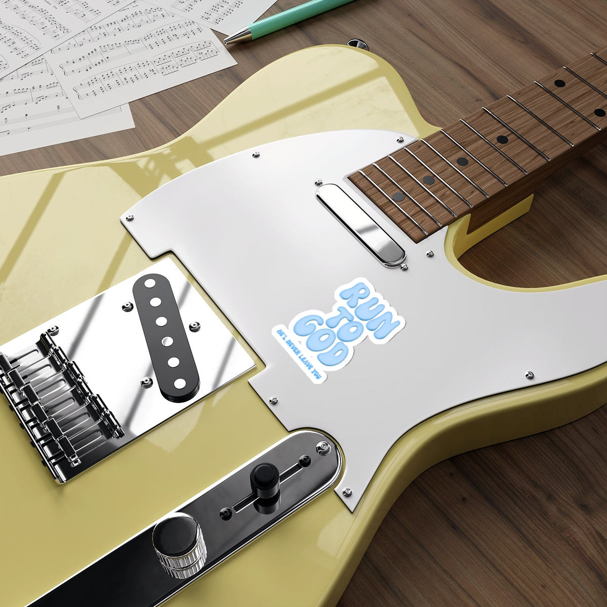 Run To God, He'll Never Leave You Die-Cut Stickers