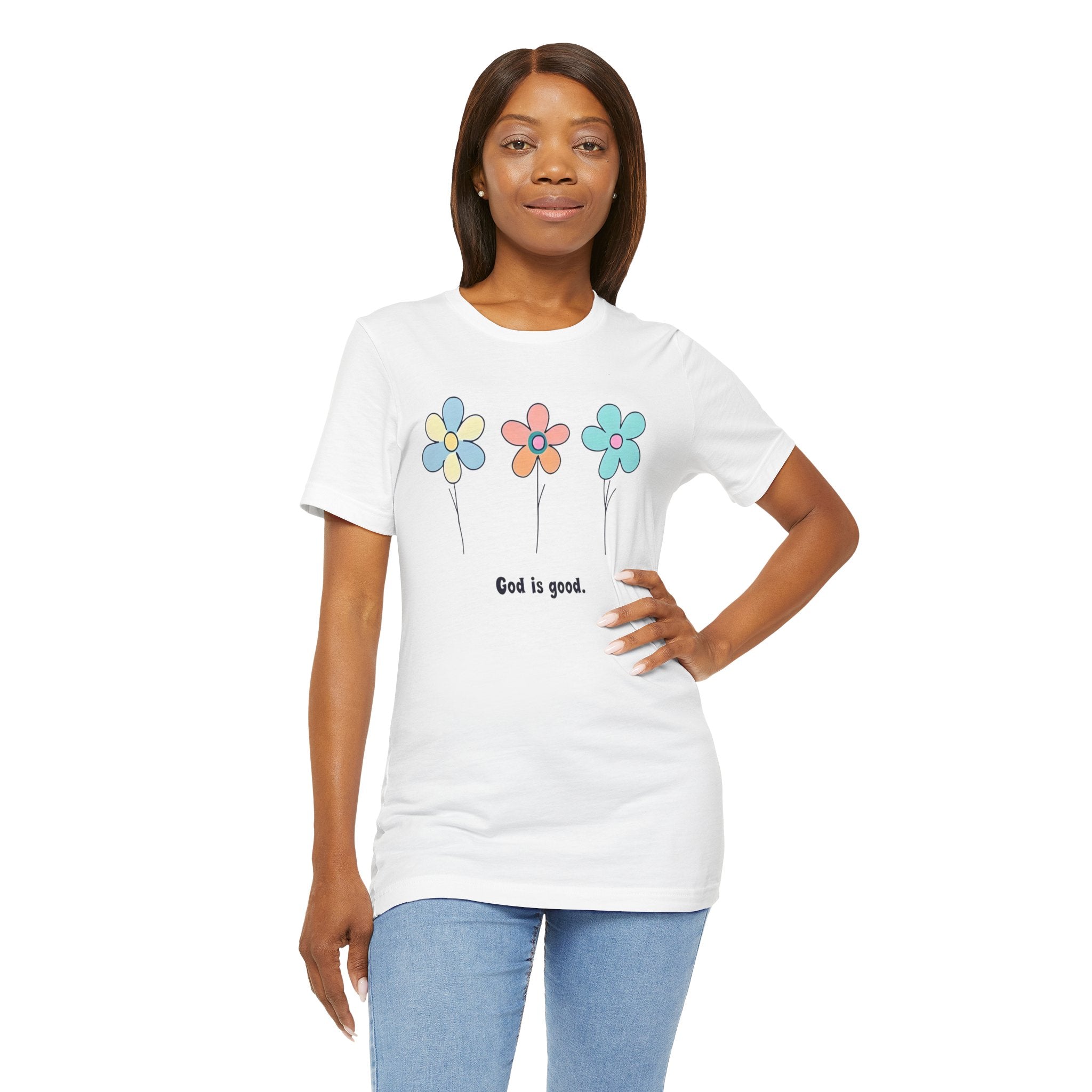 Floral God Is Good | Unisex Short Sleeve Shirt
