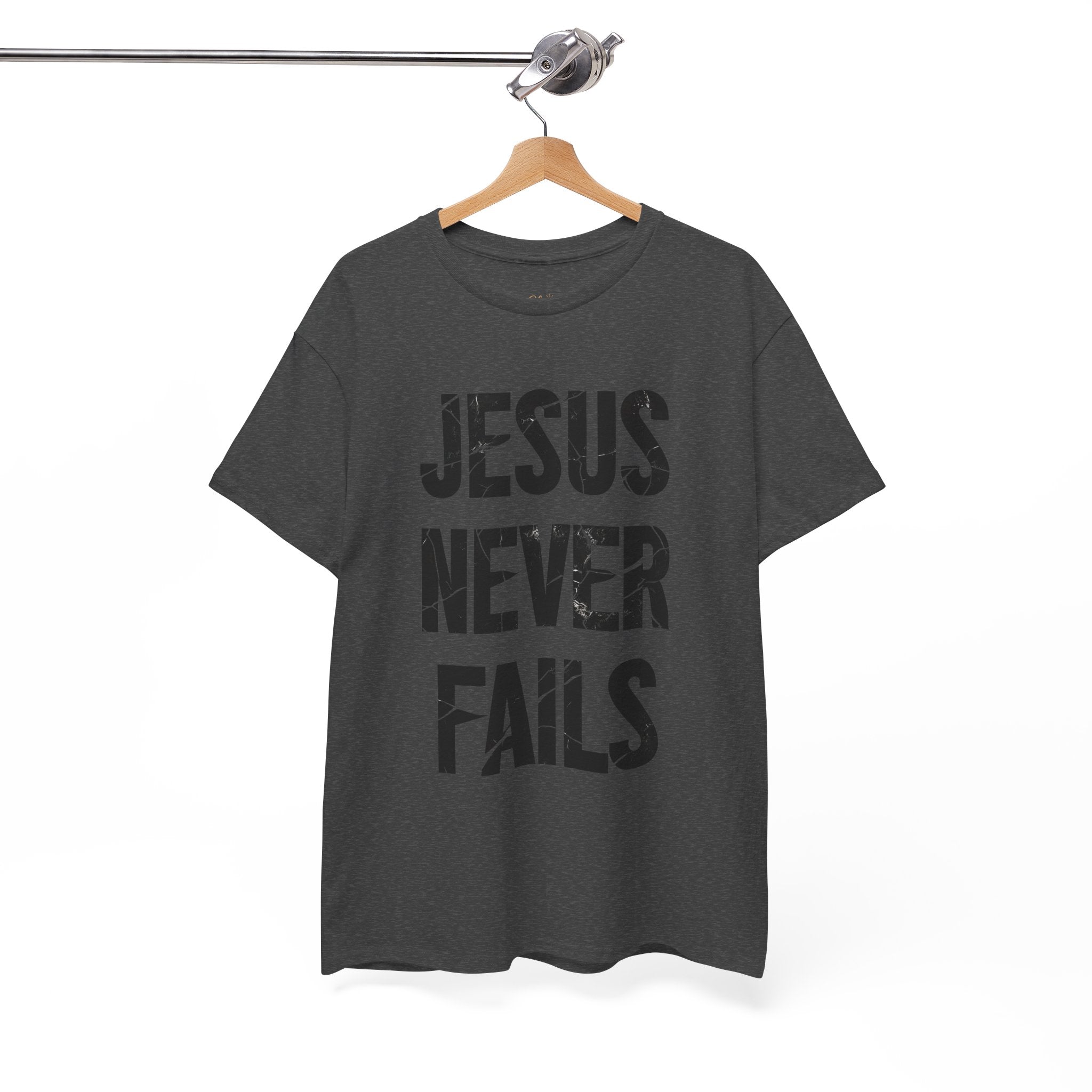 Jesus Never Fails | Unisex Heavy Cotton Tee