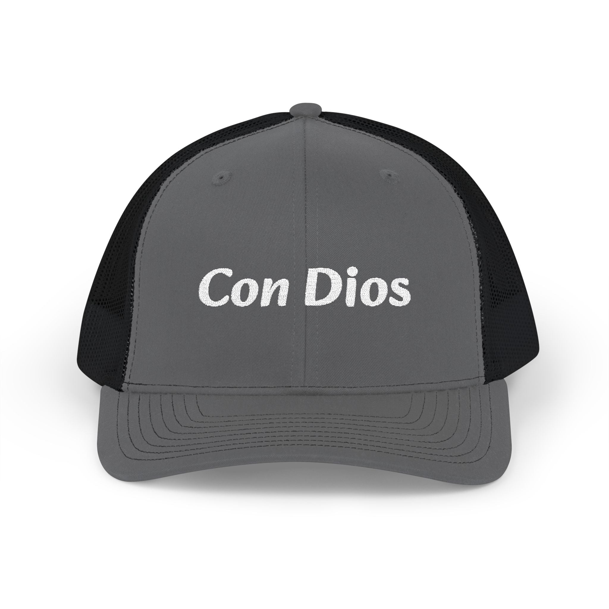 Con Dios | Embroidered Snapback Trucker Cap