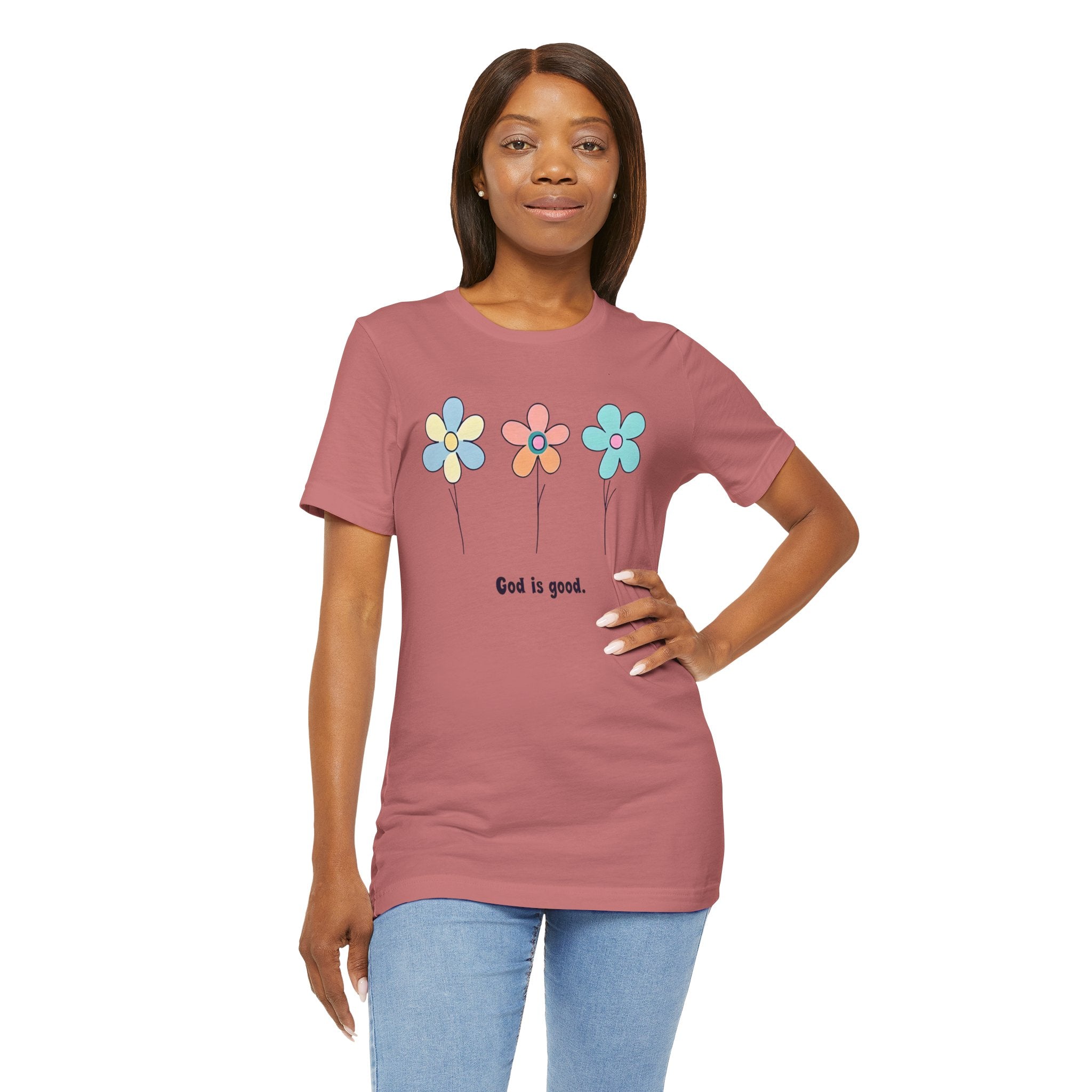 Floral God Is Good | Unisex Short Sleeve Shirt
