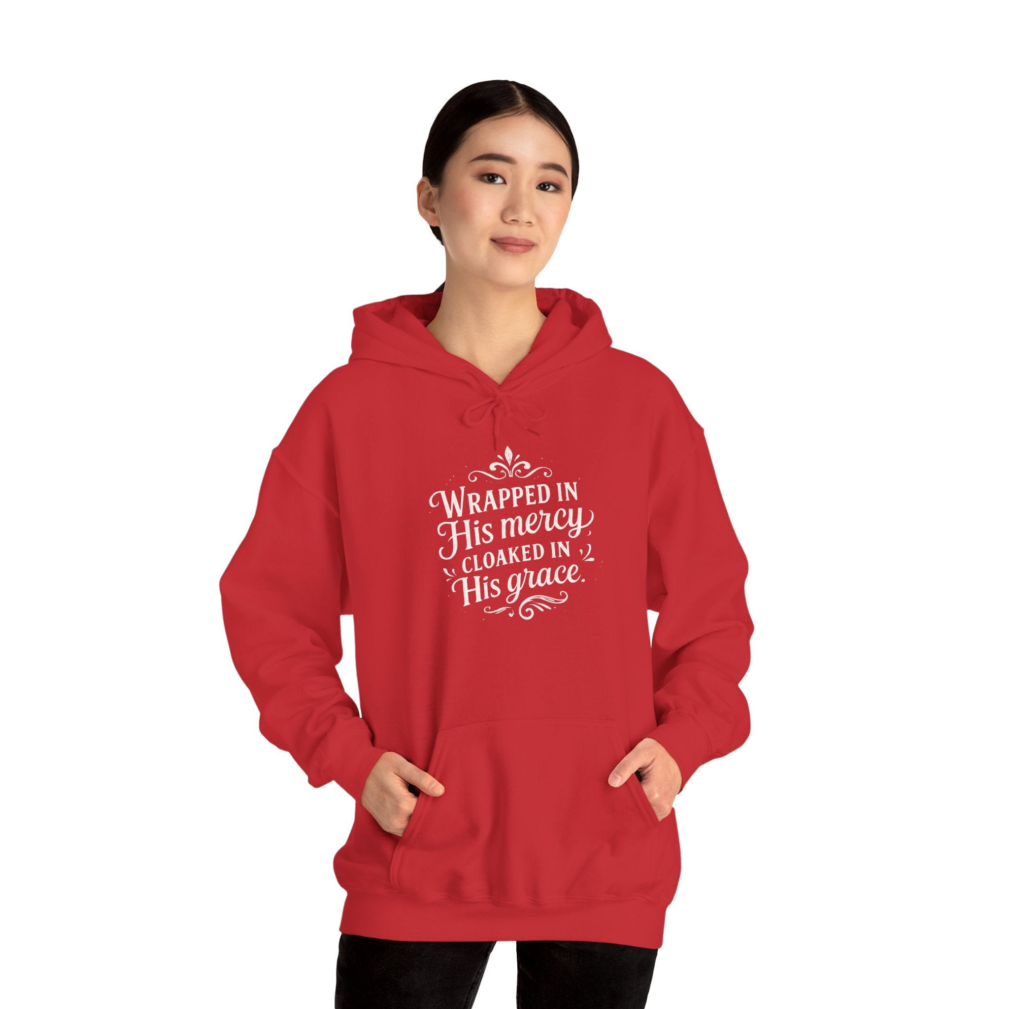 Wrapped in His mercy, cloaked in His grace. | Hoodie