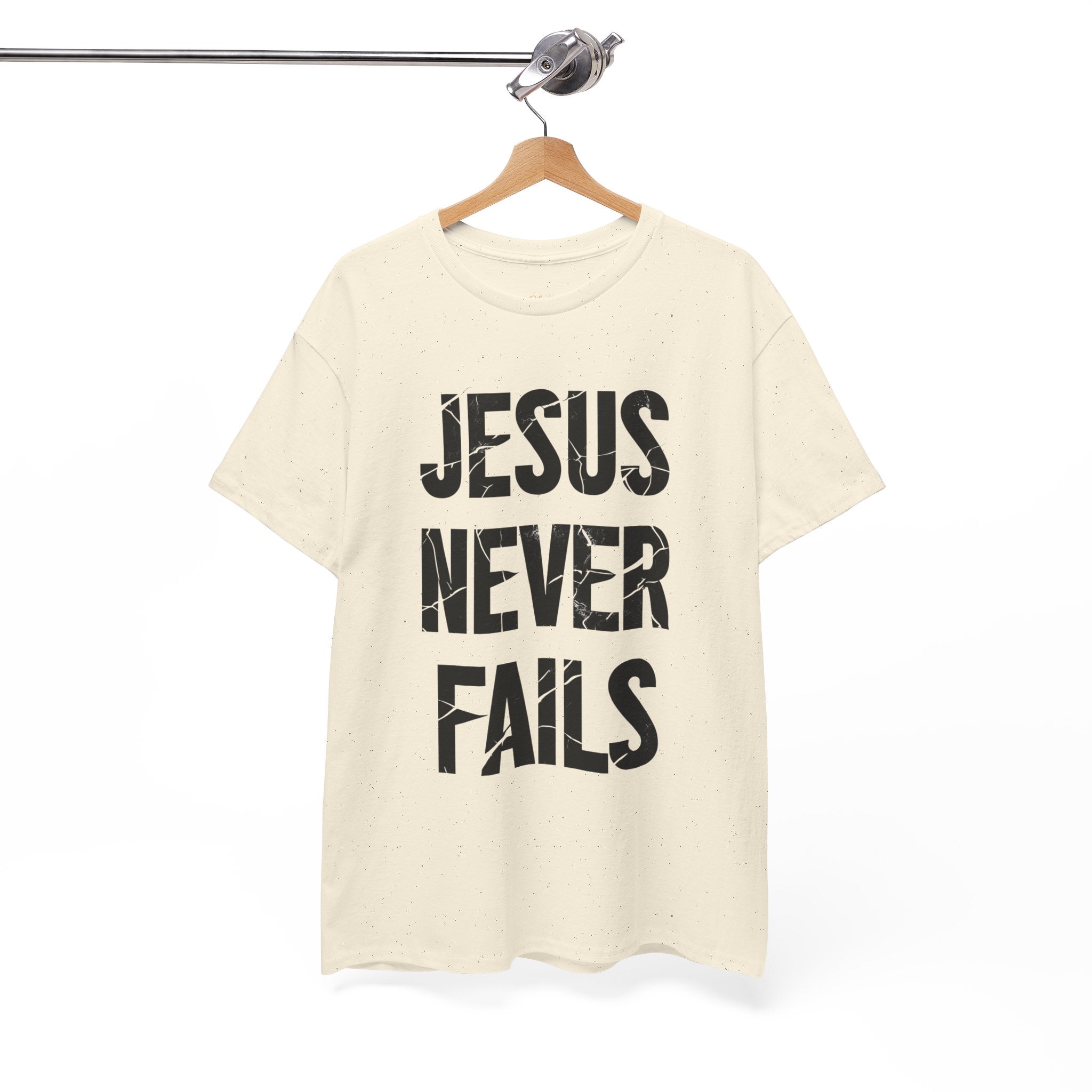 Jesus Never Fails | Unisex Heavy Cotton Tee