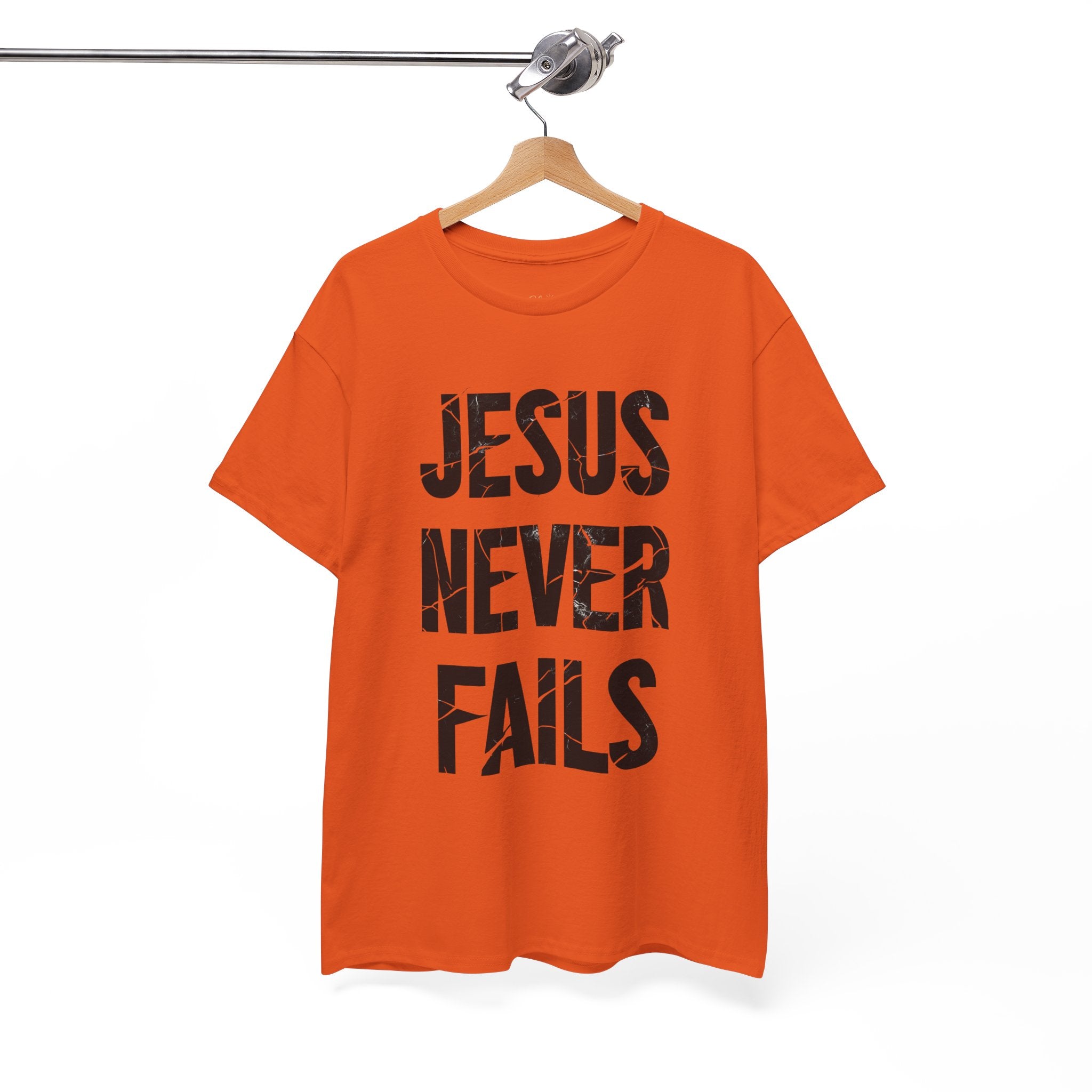 Jesus Never Fails | Unisex Heavy Cotton Tee