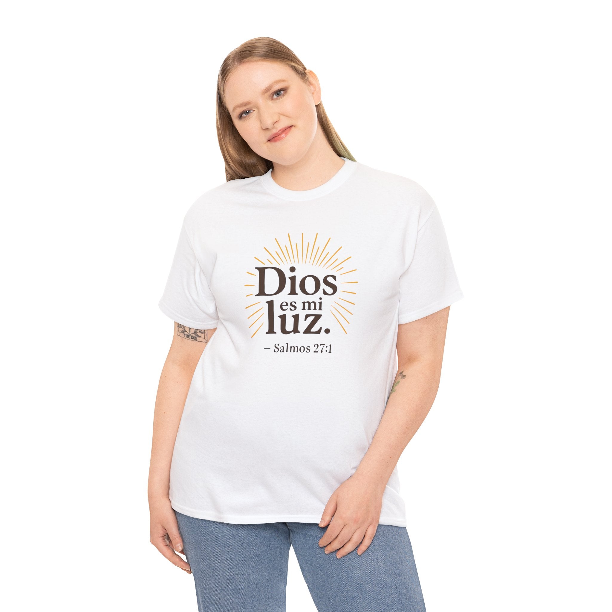 Dios es mi luz. — Salmos 27:1 | Unisex Cotton Tee