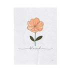 Blessed | Cozy Floral Velveteen Plush Blanket