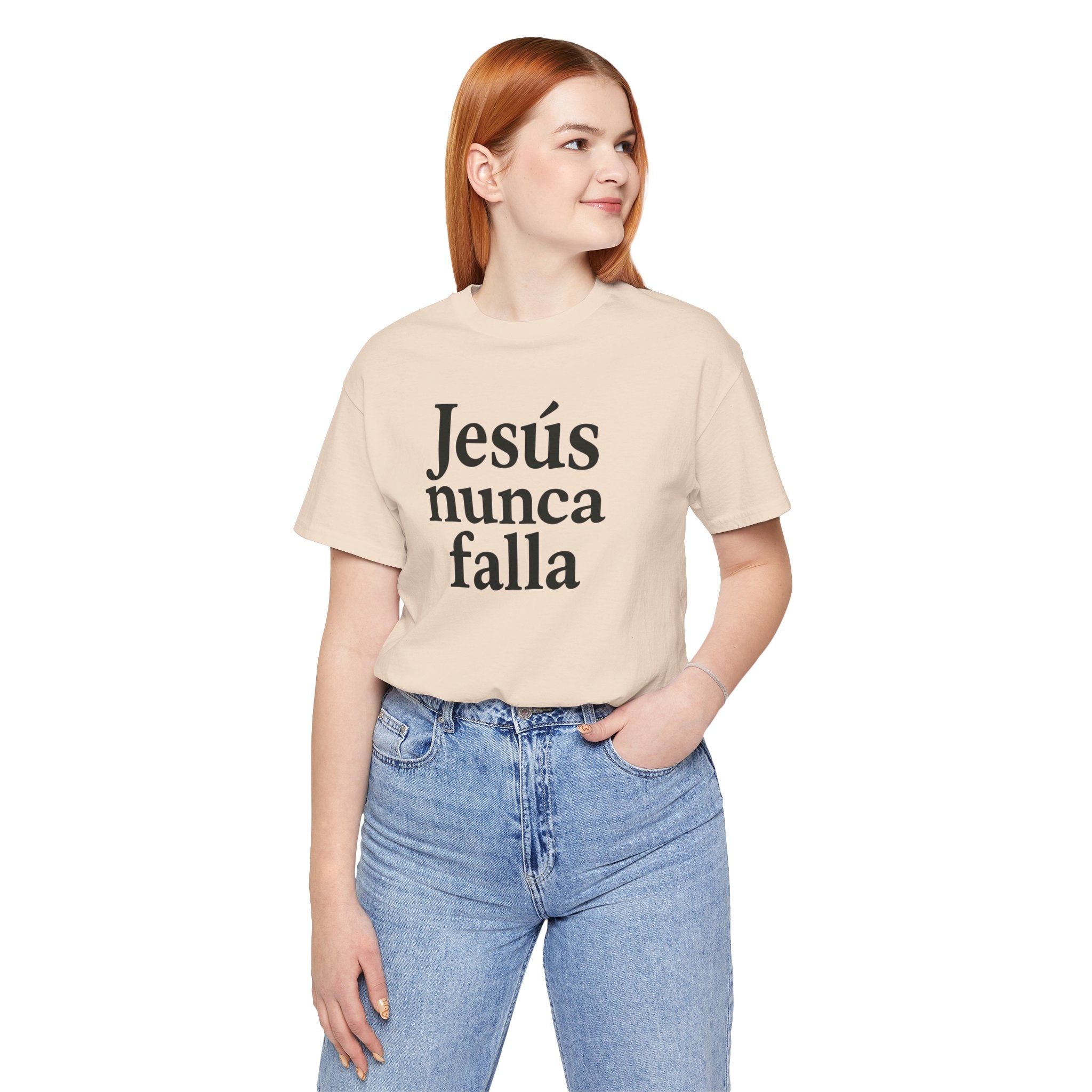 Jesús nunca falla (Jesus Never Fails) | Faith-Inspired Unisex Tee
