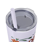 God’s love never fails. — 1 Corinthians 13:8 | Skinny Tumbler with Straw