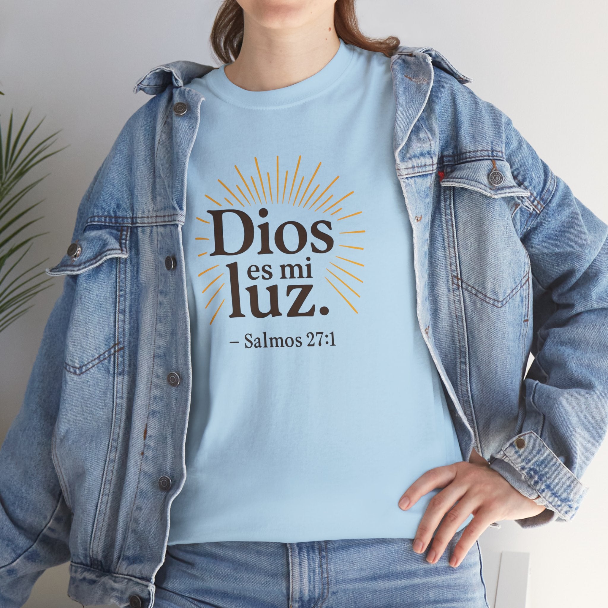 Dios es mi luz. — Salmos 27:1 | Unisex Cotton Tee