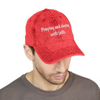 Praying and slaying with faith. | Vintage Embroidered Cap