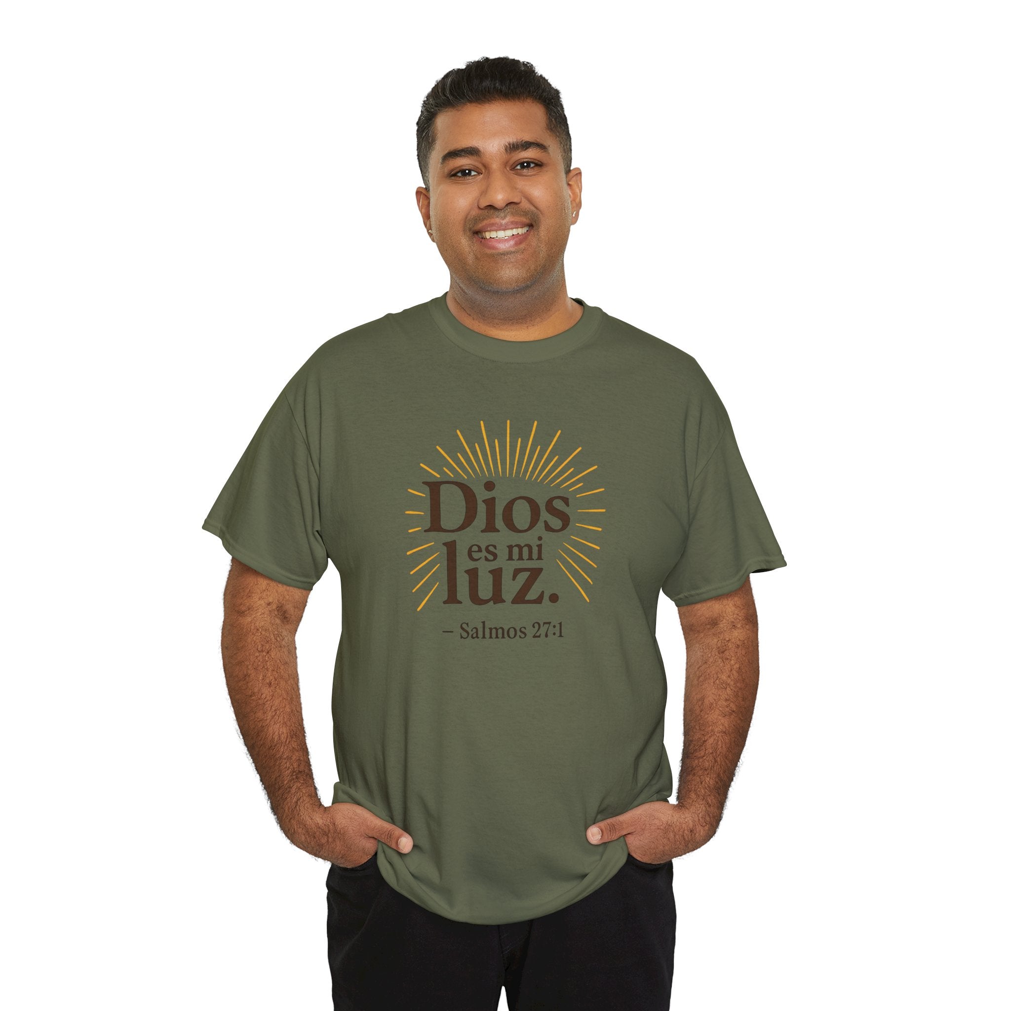 Dios es mi luz. — Salmos 27:1 | Unisex Cotton Tee