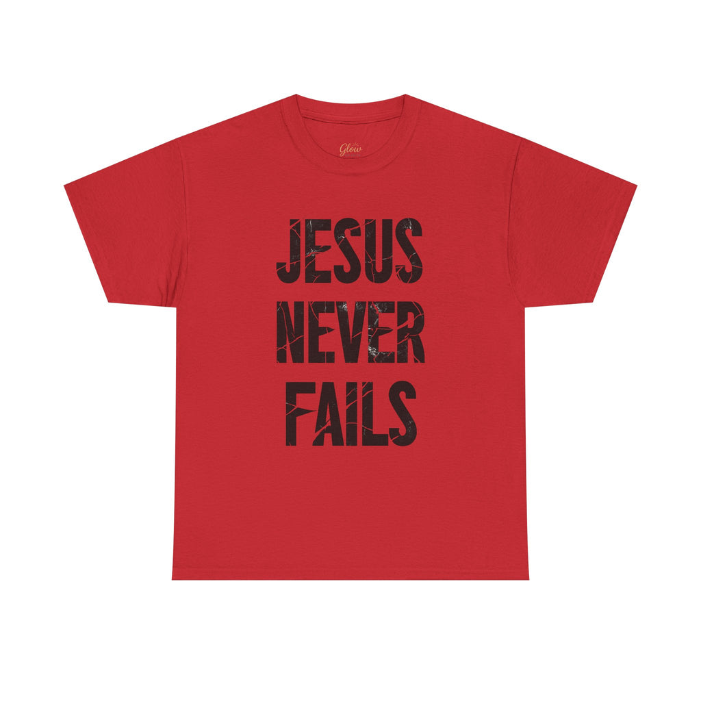 Jesus Never Fails | Unisex Heavy Cotton Tee