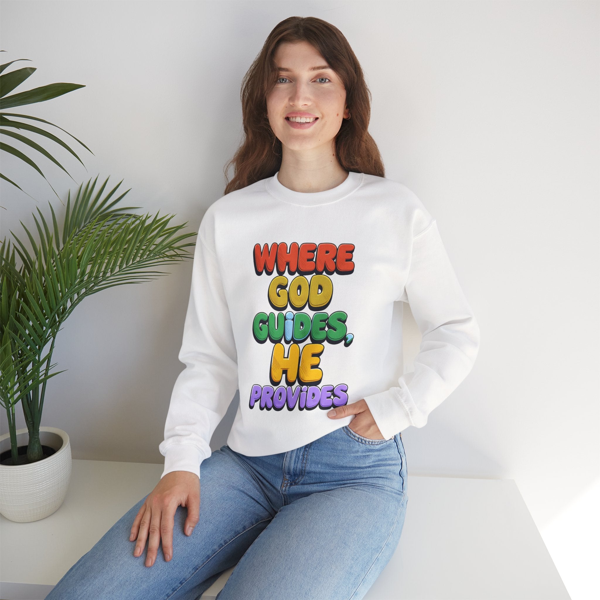 Where God Guides | Unisex Crewneck Sweatshirt