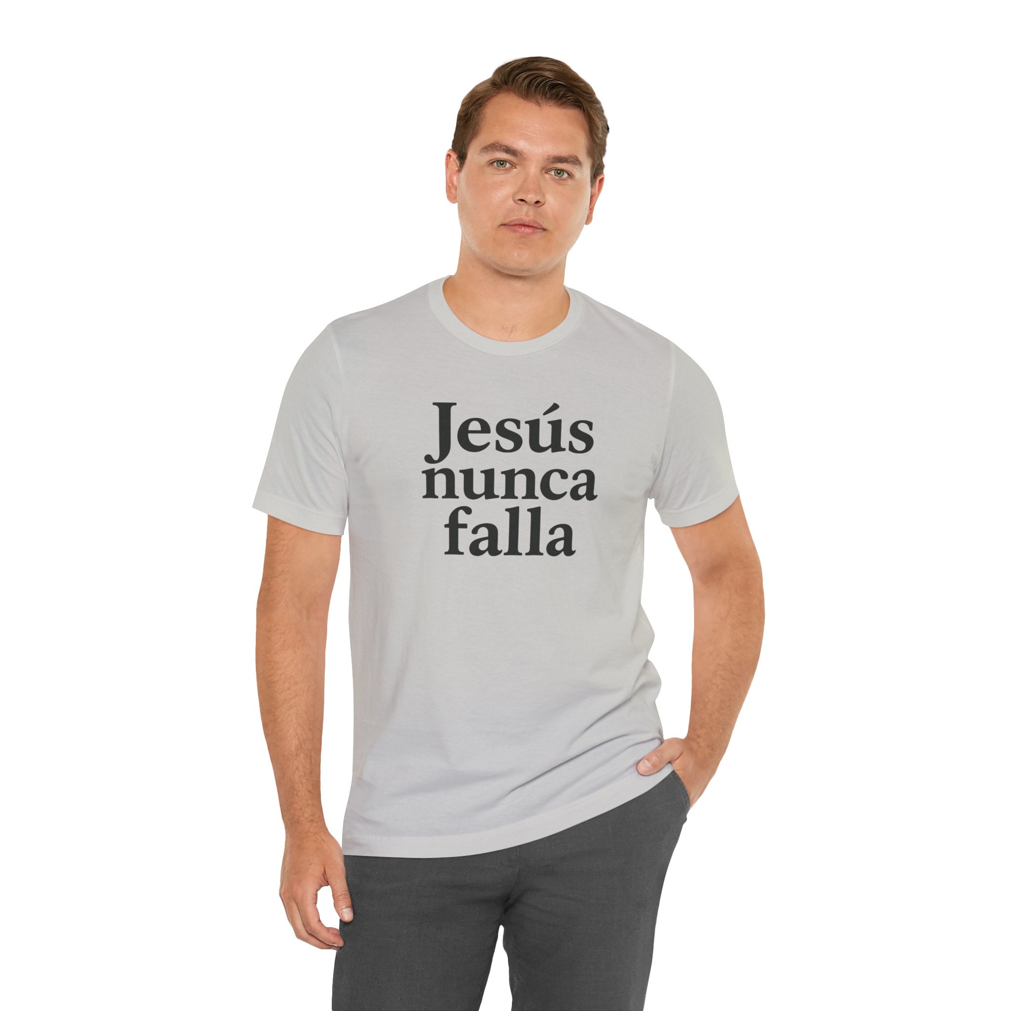 Jesús nunca falla (Jesus Never Fails) | Faith-Inspired Unisex Tee