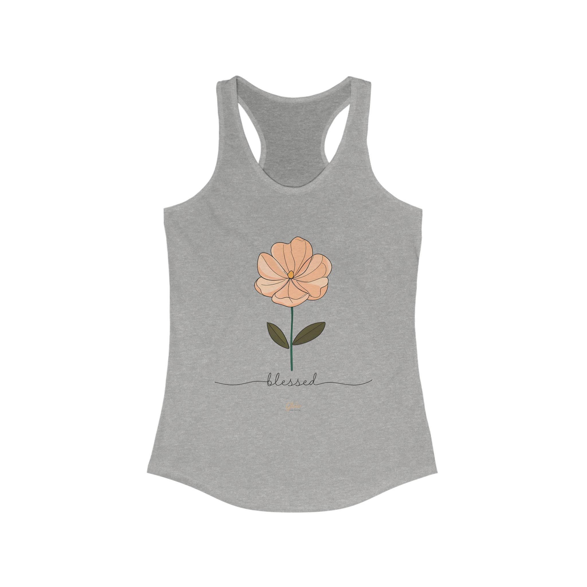 Floral Blessed  | Women's Racerback Tank
