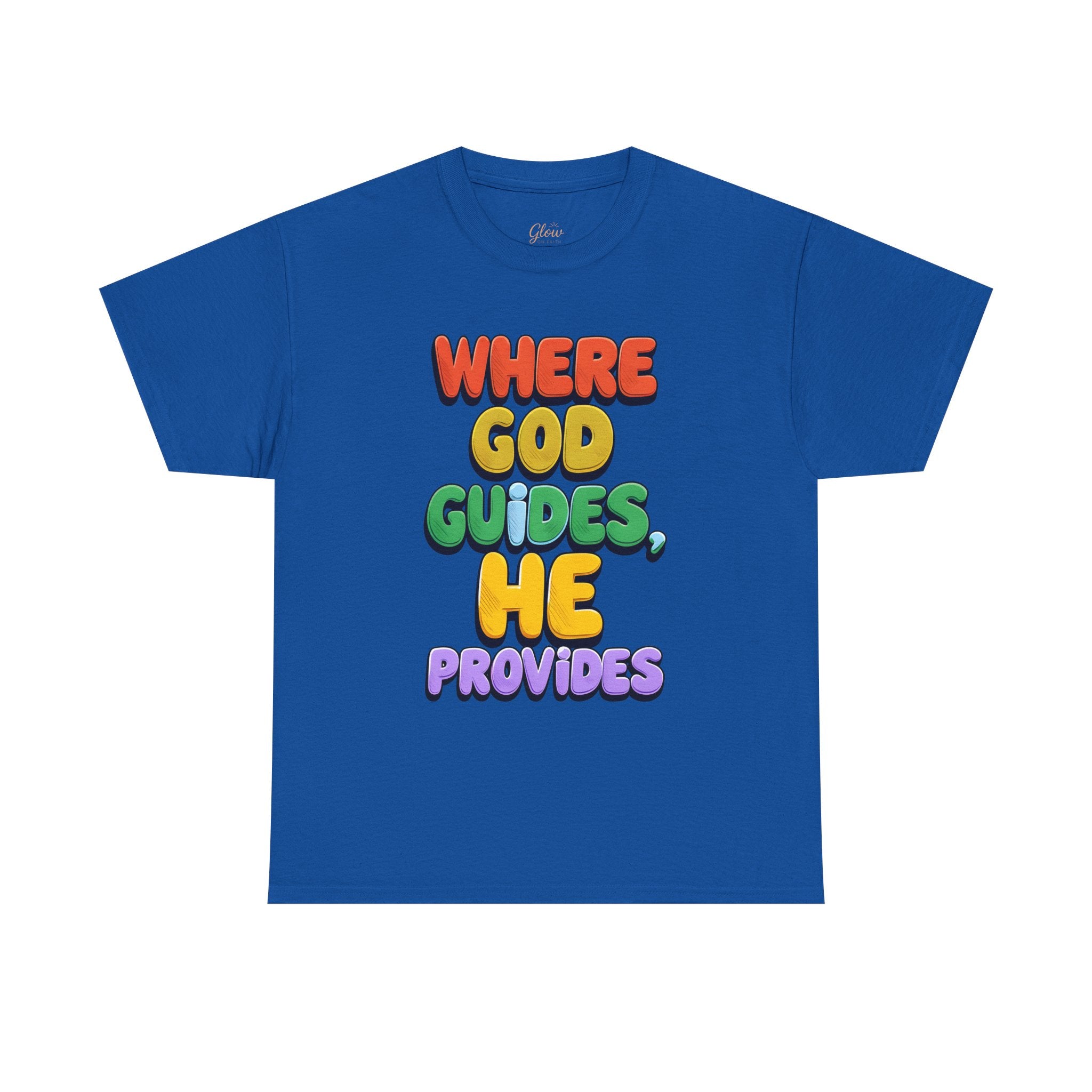 Where God Guides, He Provides | Unisex Cotton T-Shirt