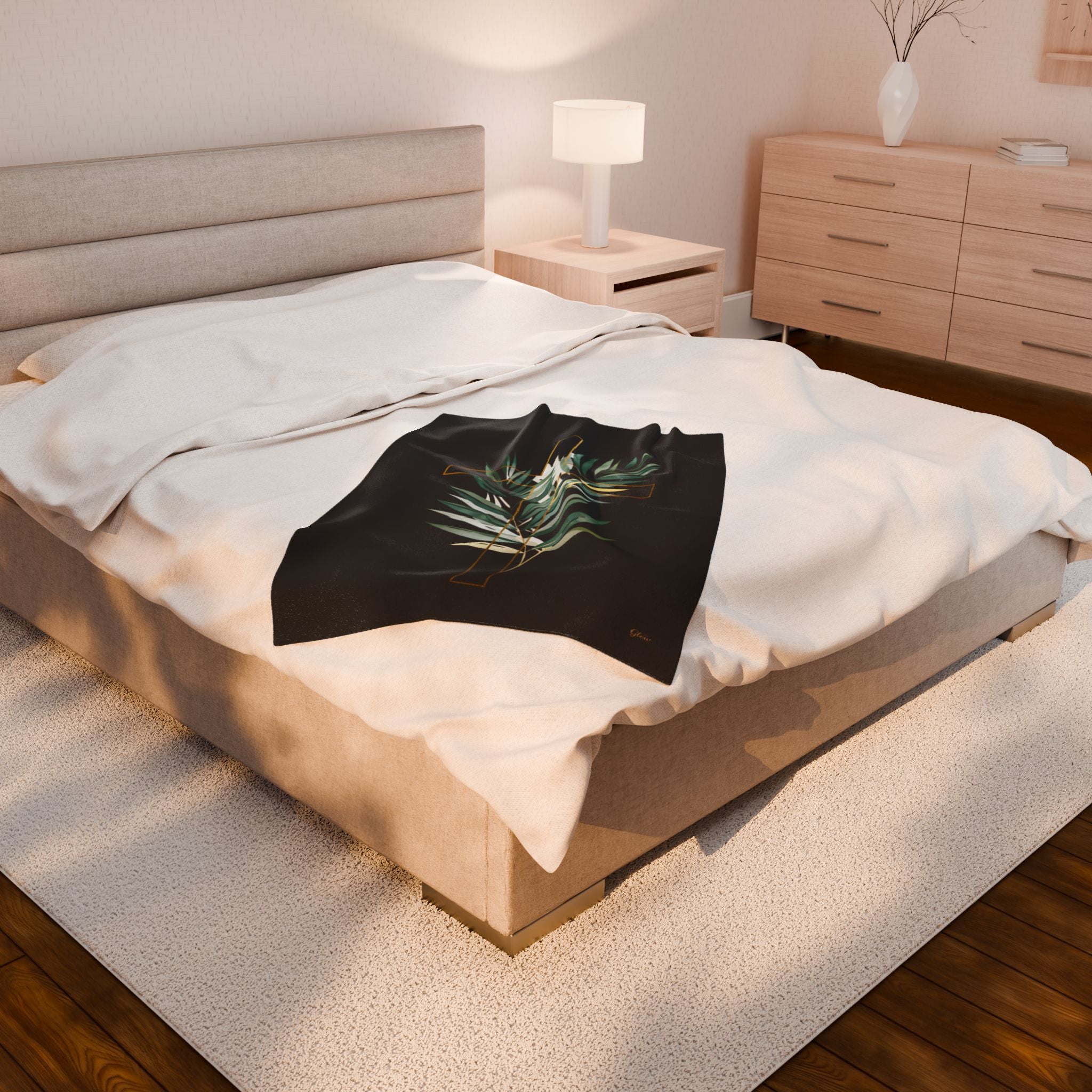 Cross | Cozy Velveteen Plush Blanket