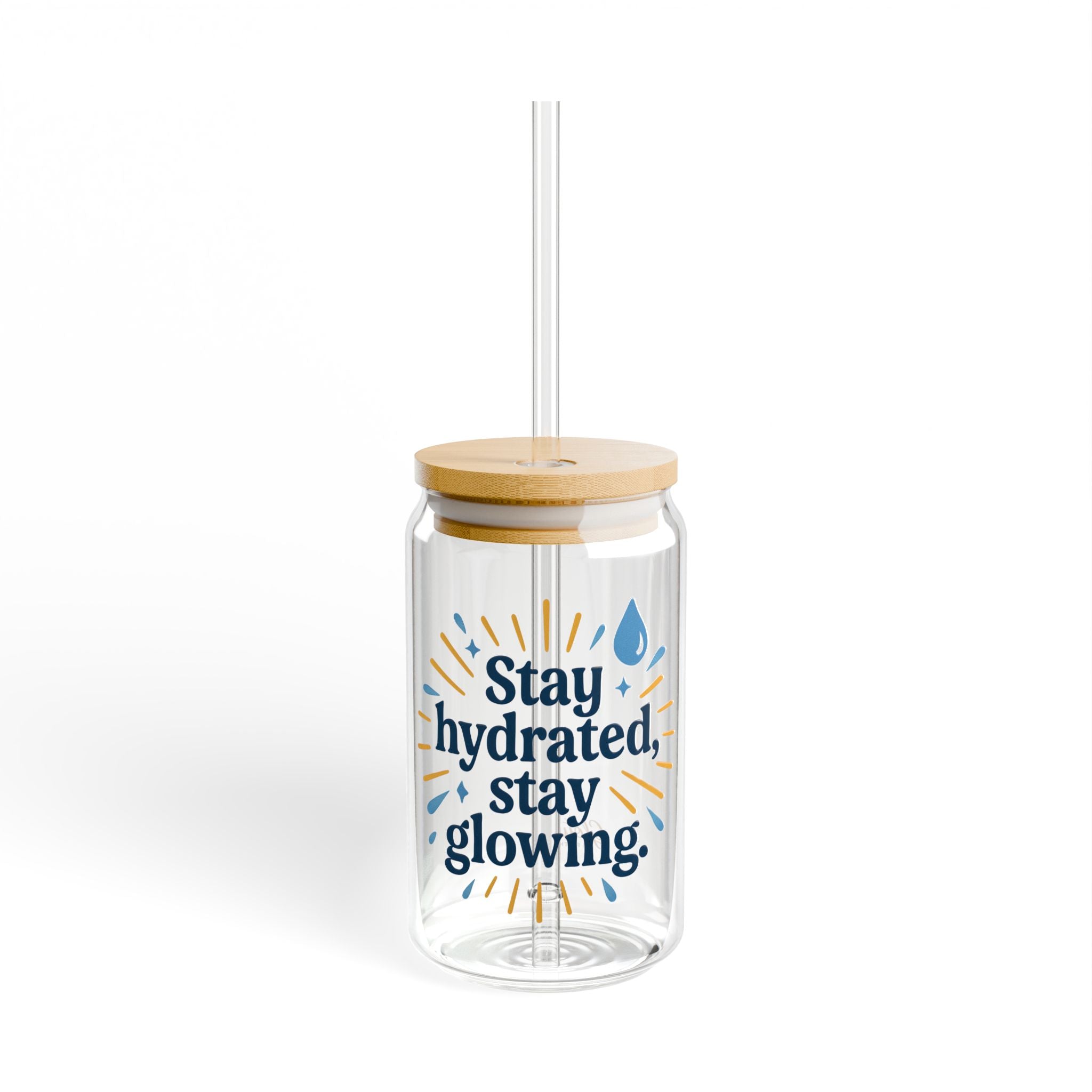 Stay Hydrated | Sipper Glass, 16oz