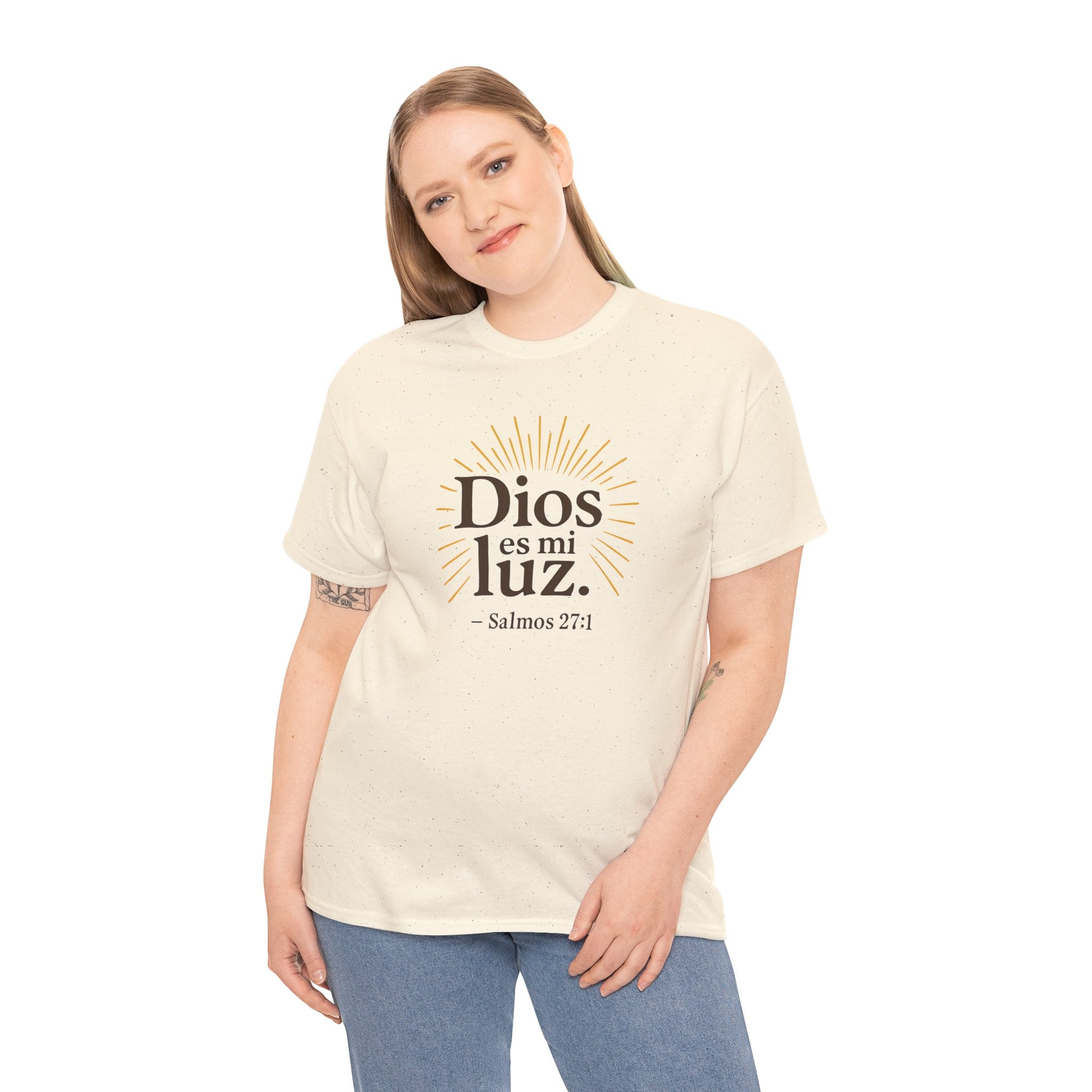 Dios es mi luz. — Salmos 27:1 | Unisex Cotton Tee