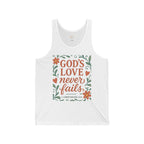 God's Love Never Fails | Unisex Jersey Tank