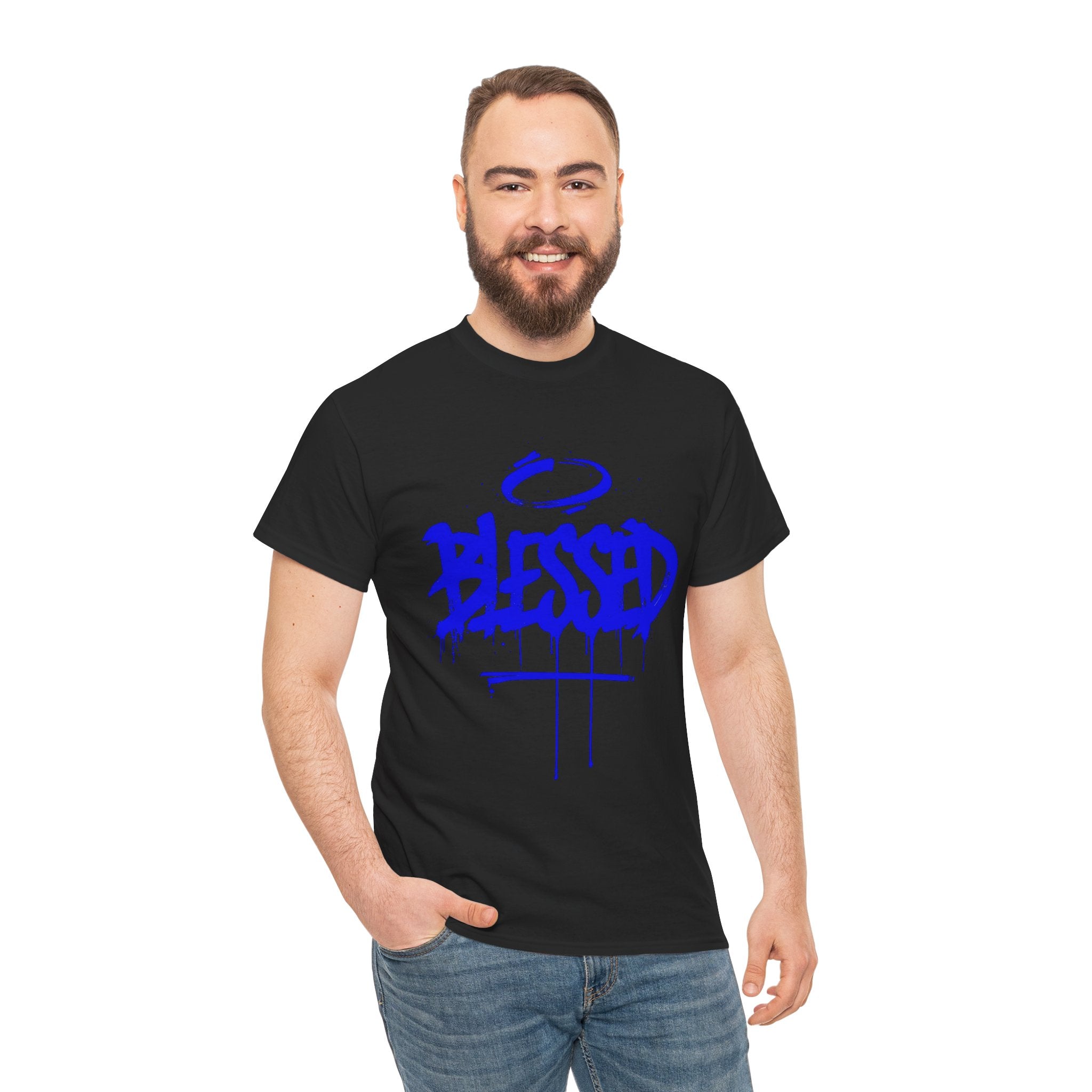 Blessed | Unisex Graffiti Style Heavy Cotton Tee
