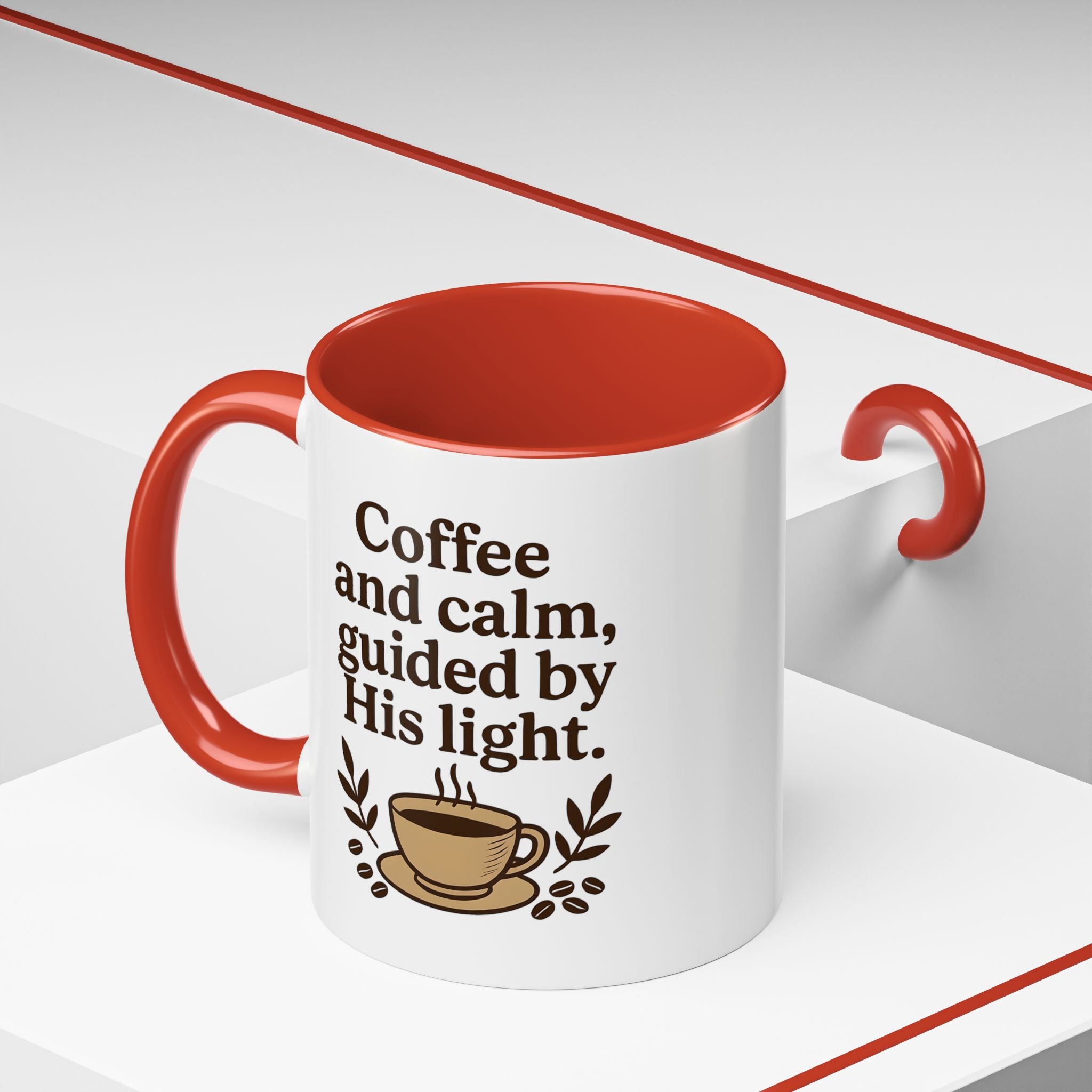 Coffee and calm, guided by His light. | Coffee Mug