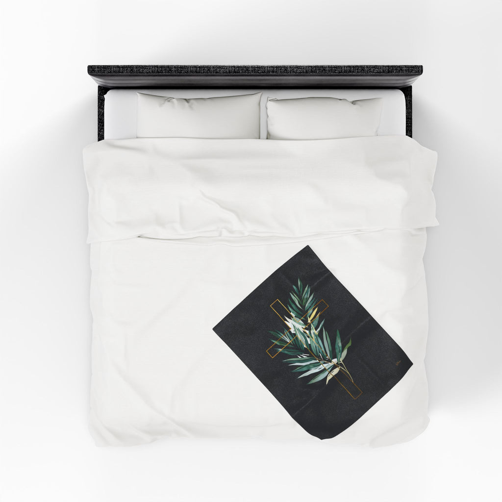 Cross | Cozy Velveteen Plush Blanket