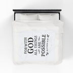 For with God all things are possible. — Matthew 19:26 | Cozy Velveteen Plush Blanket