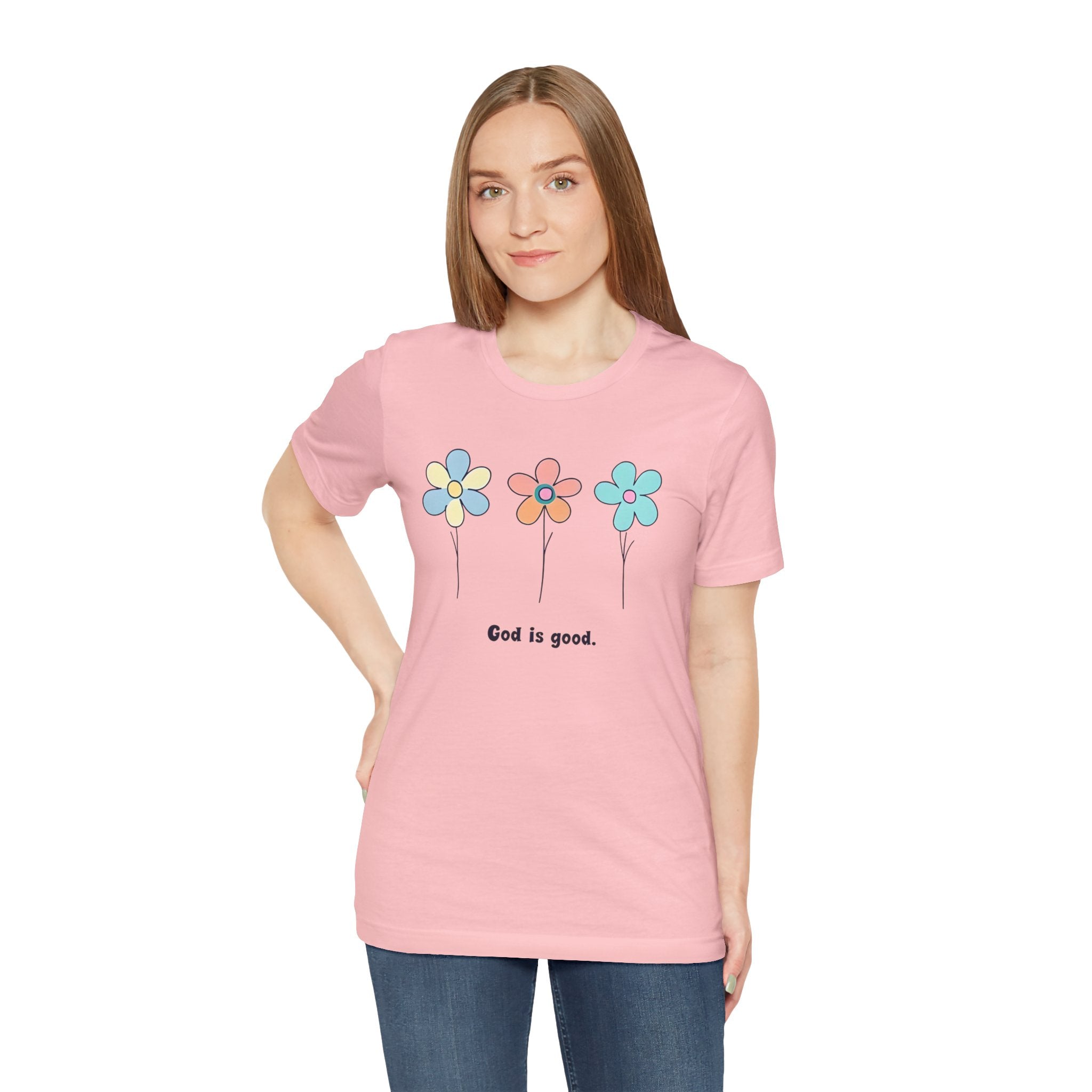 Floral God Is Good | Unisex Short Sleeve Shirt