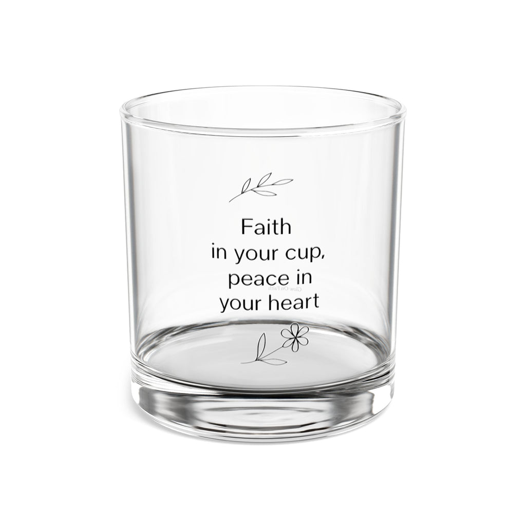 Faith in your cup, peace in your heart. | Glass Cup 10oz