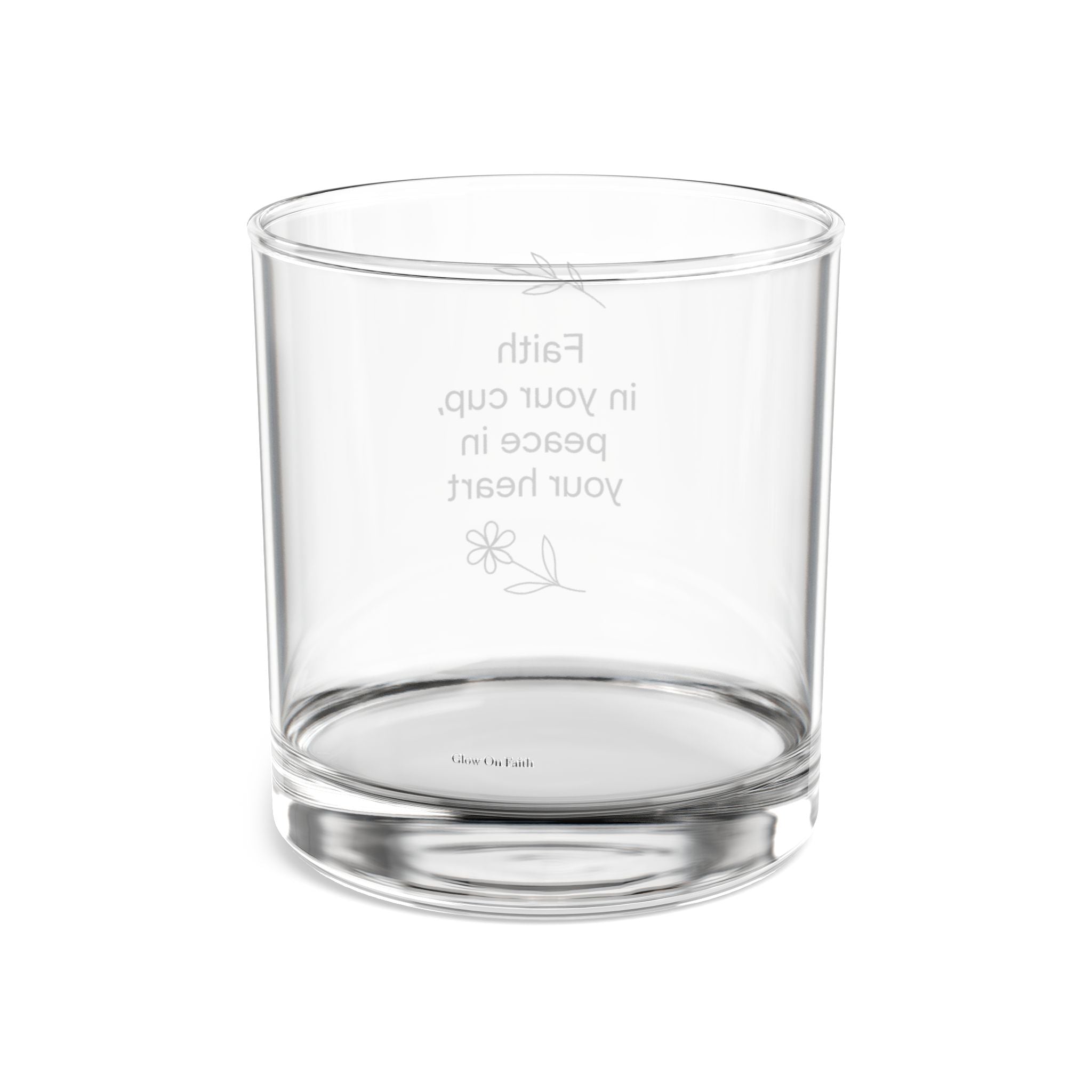 Faith in your cup, peace in your heart. | Glass Cup 10oz