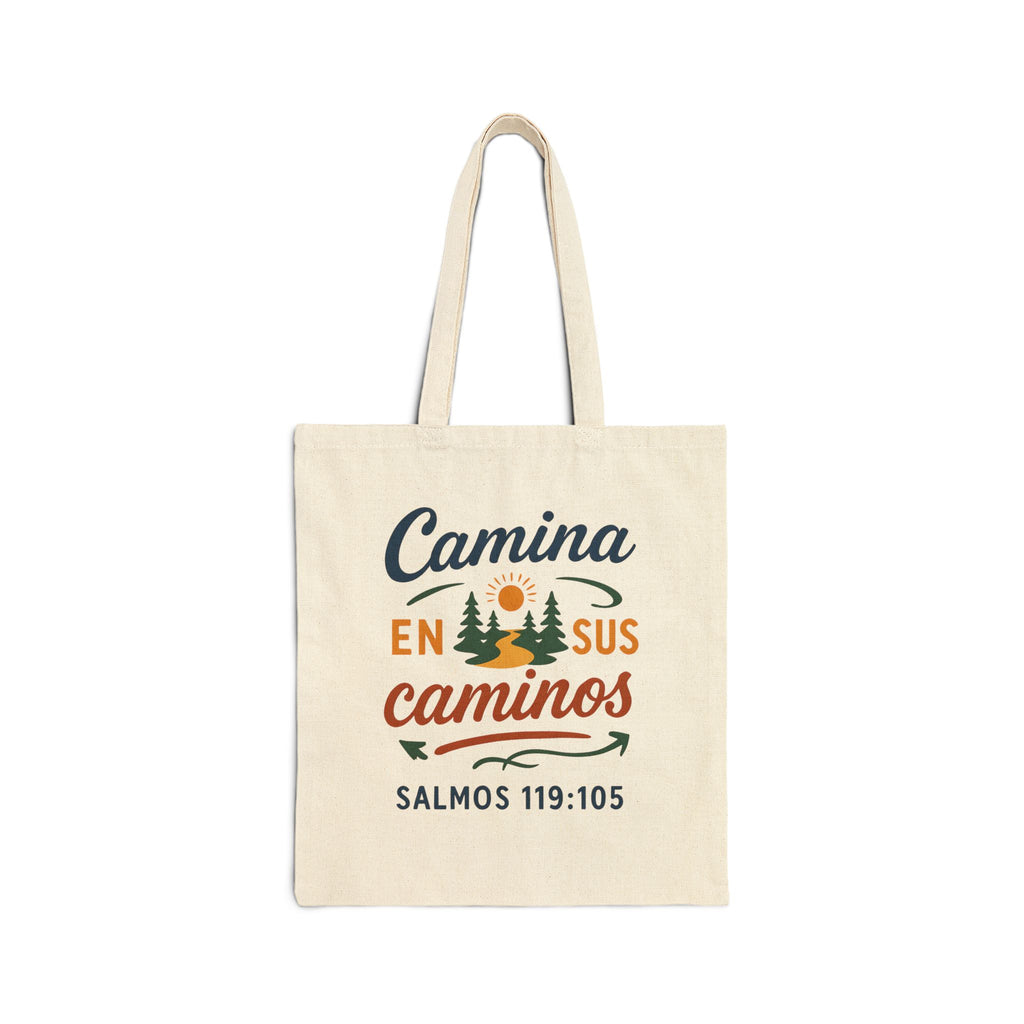 Camina en sus caminos | Cotton Canvas Tote Bag