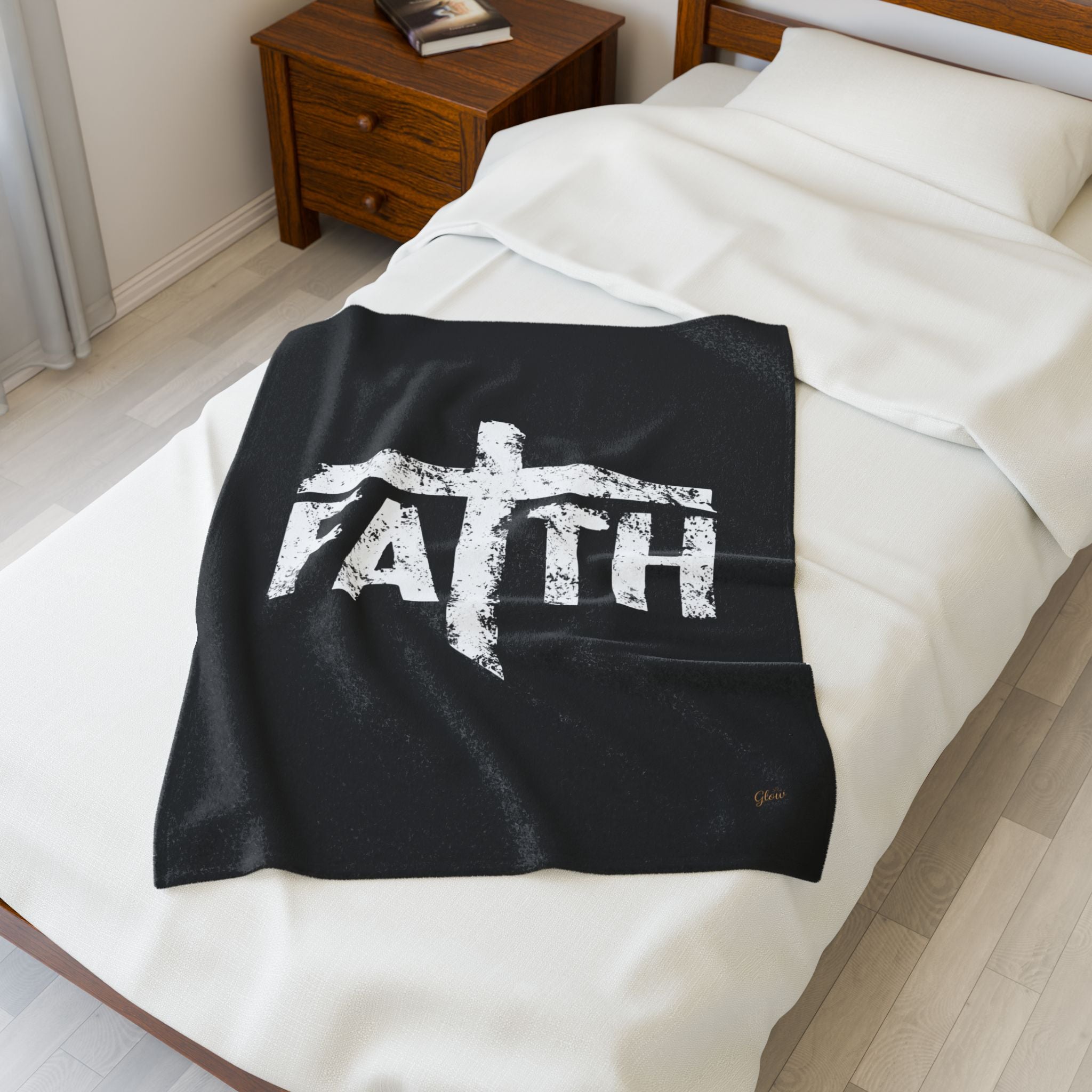 Faith | Cozy Velveteen Plush Blanket