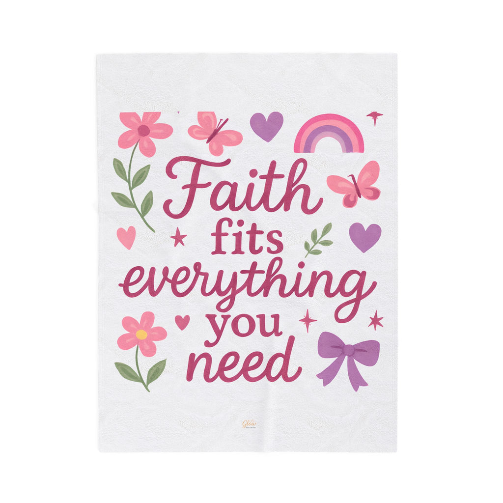 Faith | Cozy Velveteen Plush Blanket