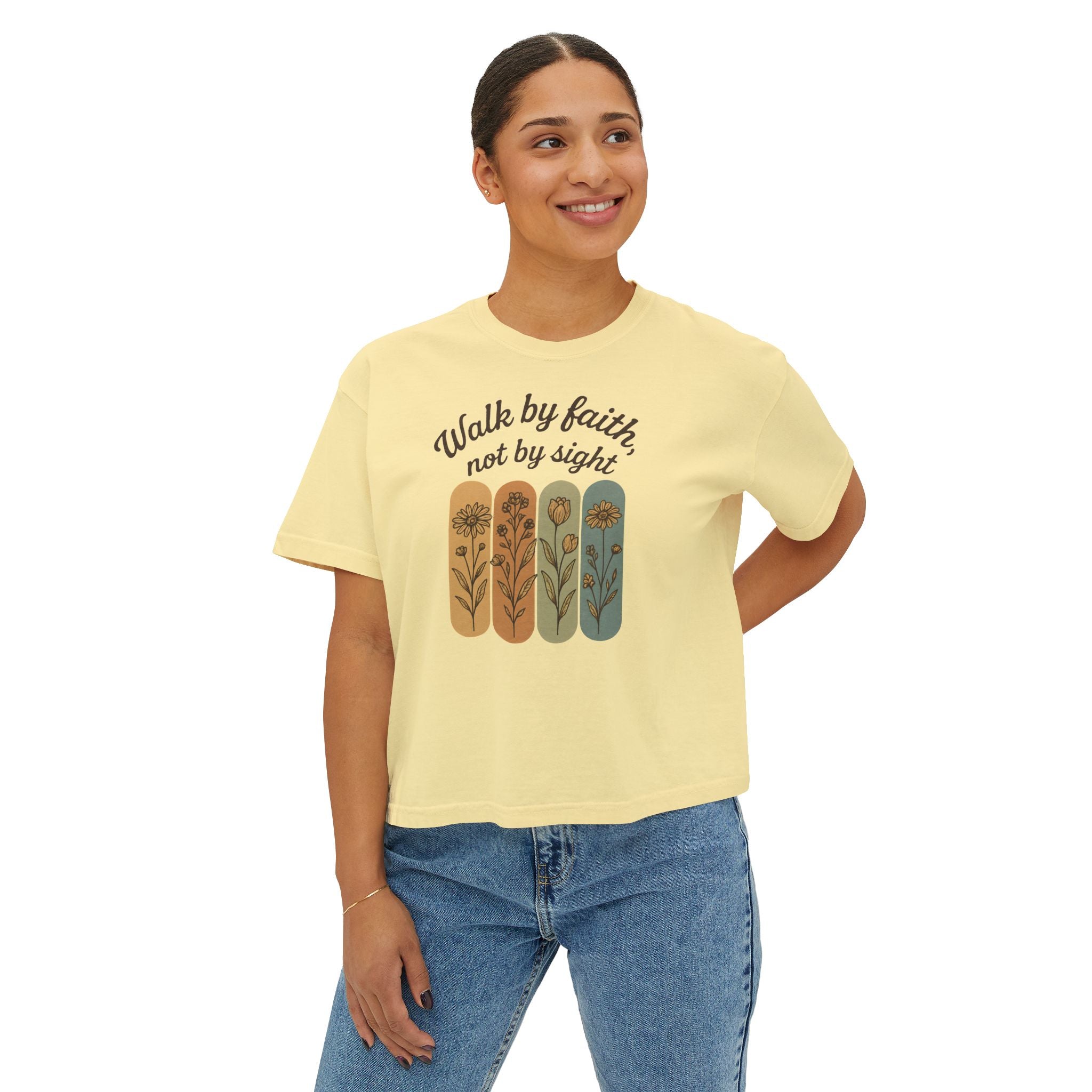 Walk by Faith, not by sight | Women's Boxy Tee