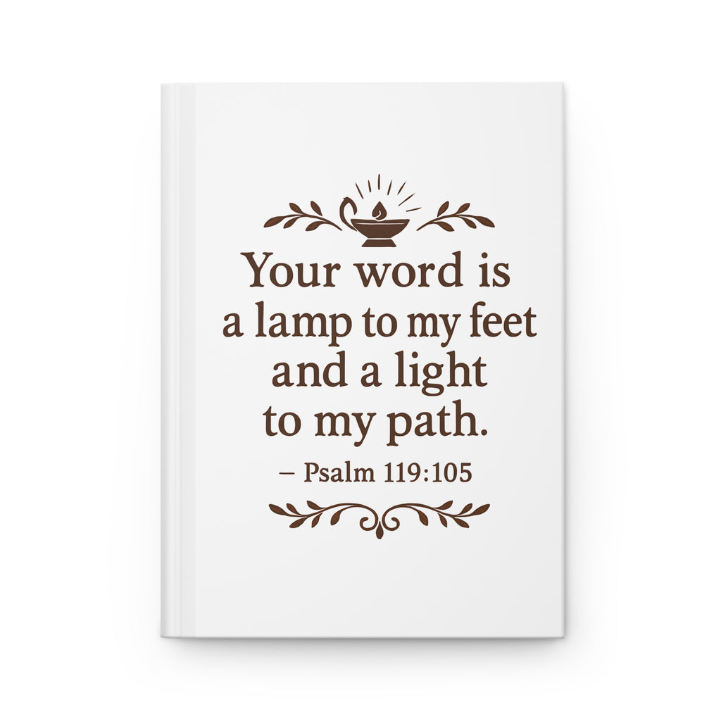 Your word is a lamp to my feet and a light to my path. — Psalm 119:105 | Hardcover Journal