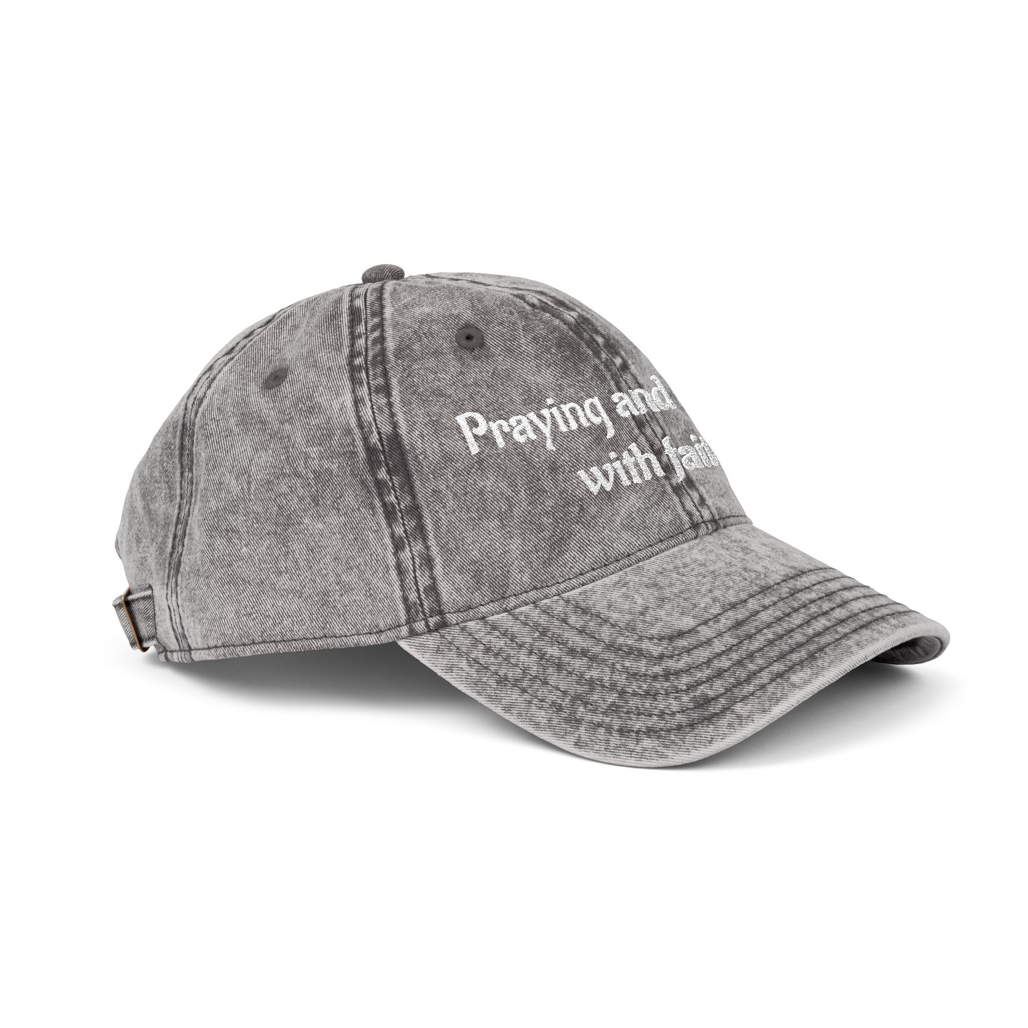 Praying and slaying with faith. | Vintage Embroidered Cap