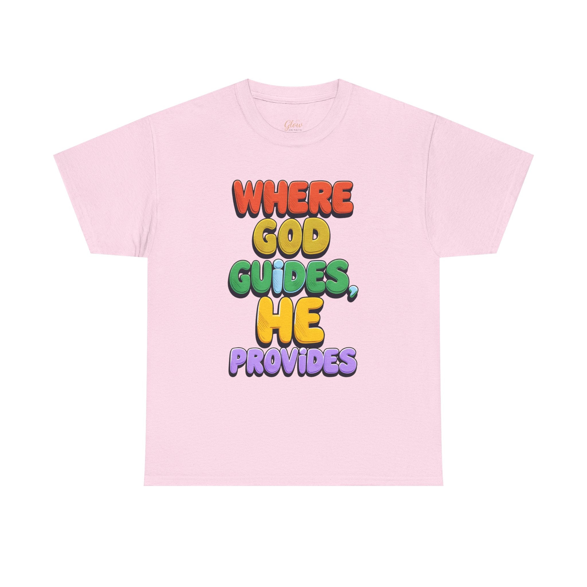 Where God Guides, He Provides | Unisex Cotton T-Shirt