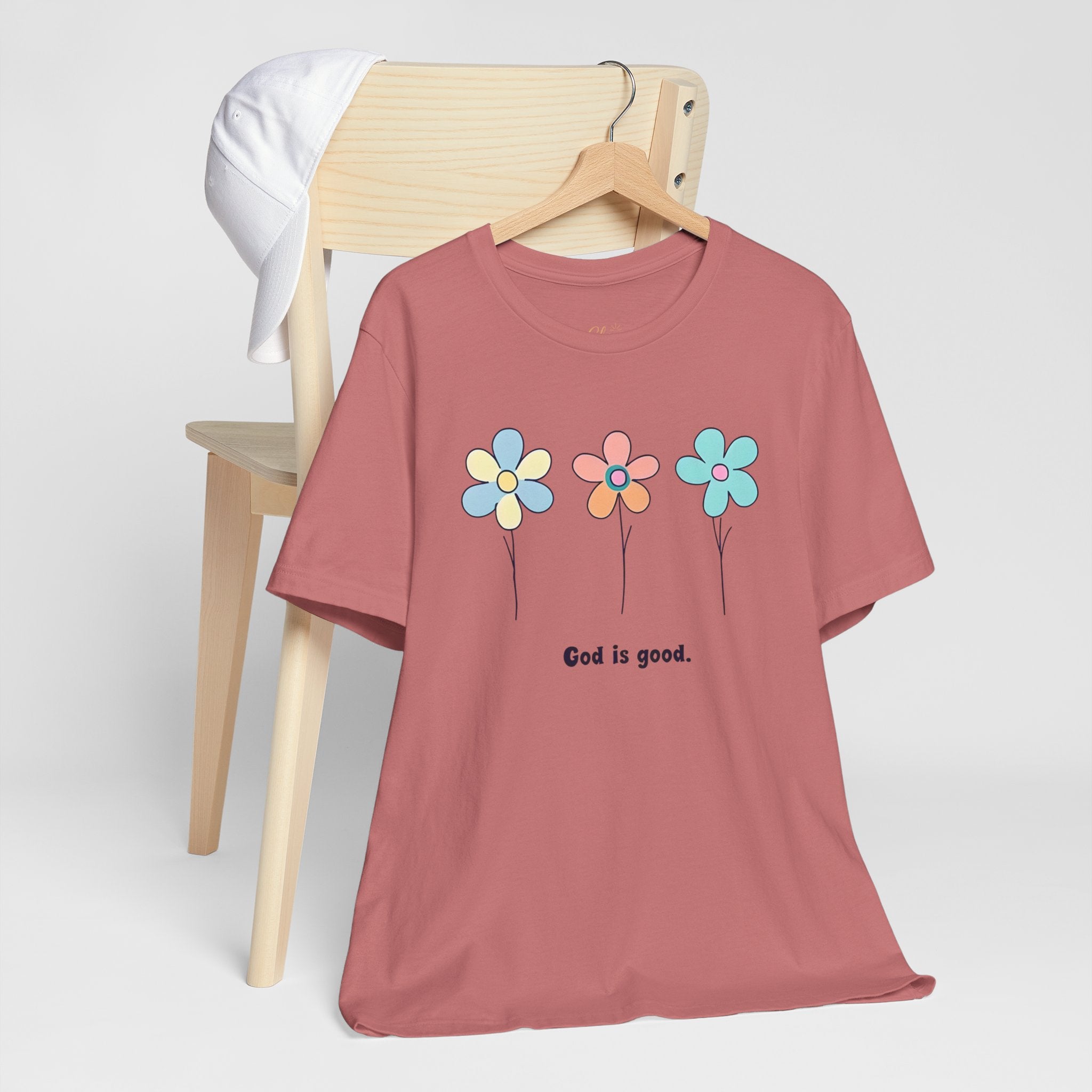 Floral God Is Good | Unisex Short Sleeve Shirt