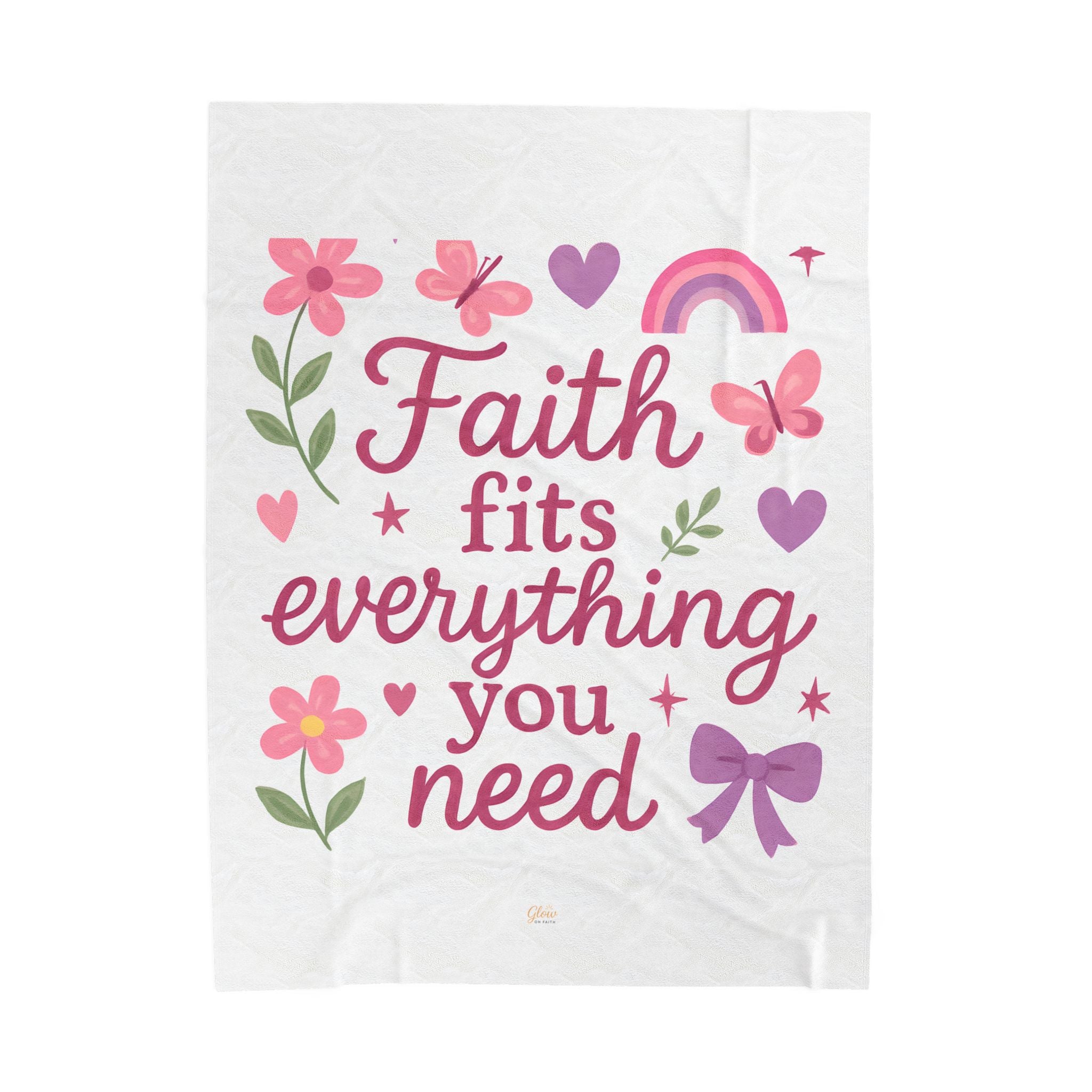 Faith | Cozy Velveteen Plush Blanket