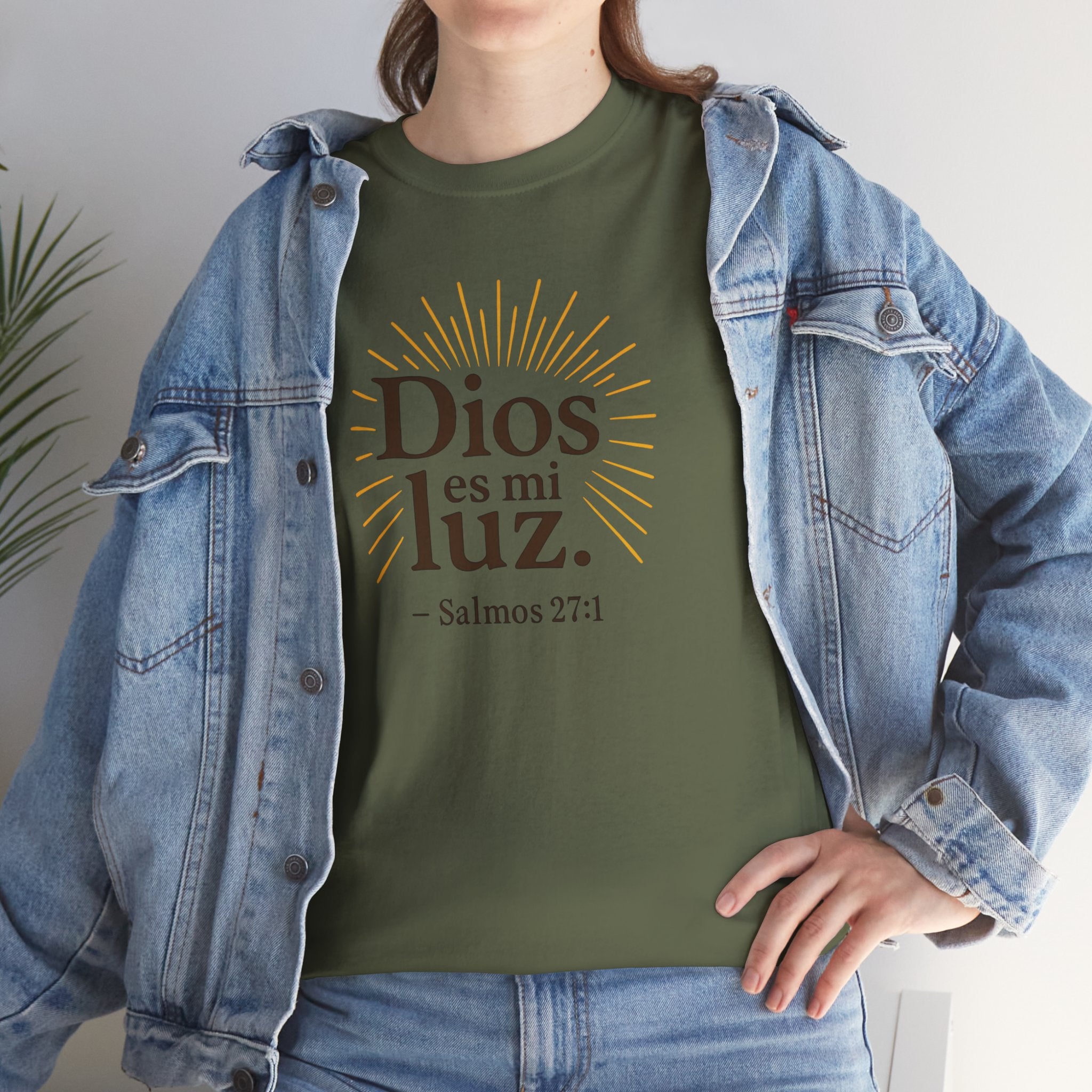 Dios es mi luz. — Salmos 27:1 | Unisex Cotton Tee