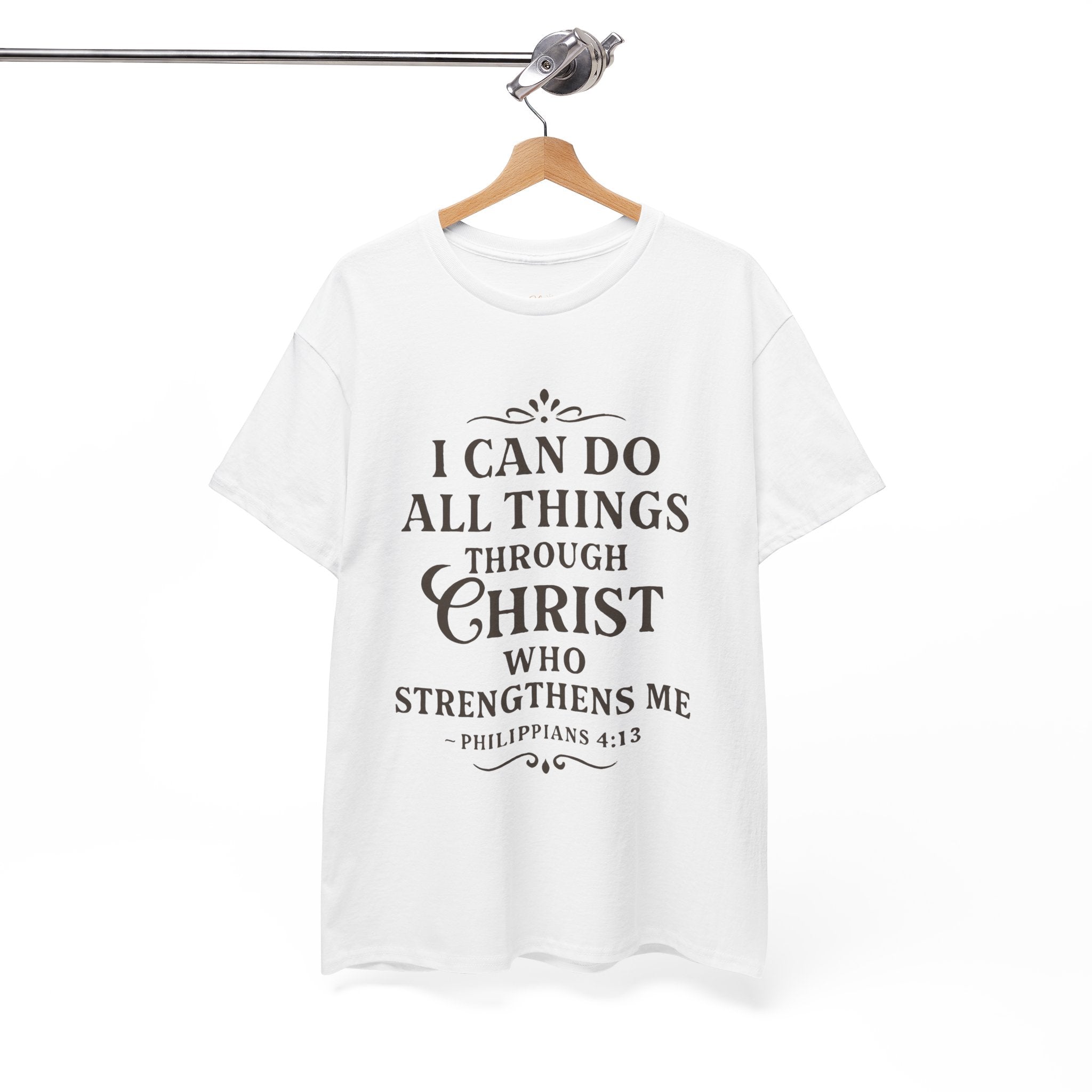 I can do all things through Christ who strengthens me. — Philippians 4:13 | Unisex Heavy Cotton T-Shirt