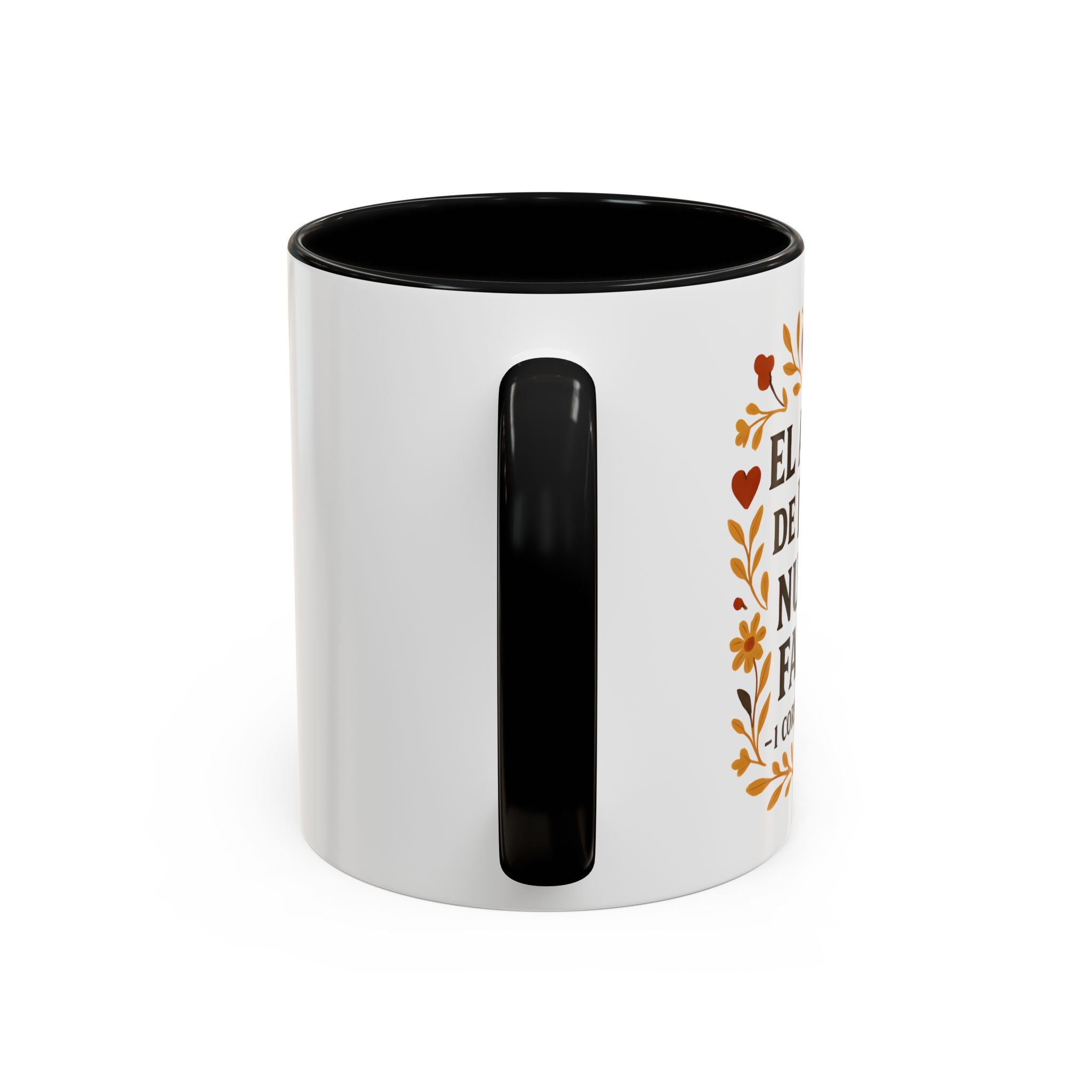 El amor de Dios nunca falla. — 1 Corintios 13:8 | Accent Coffee Mug