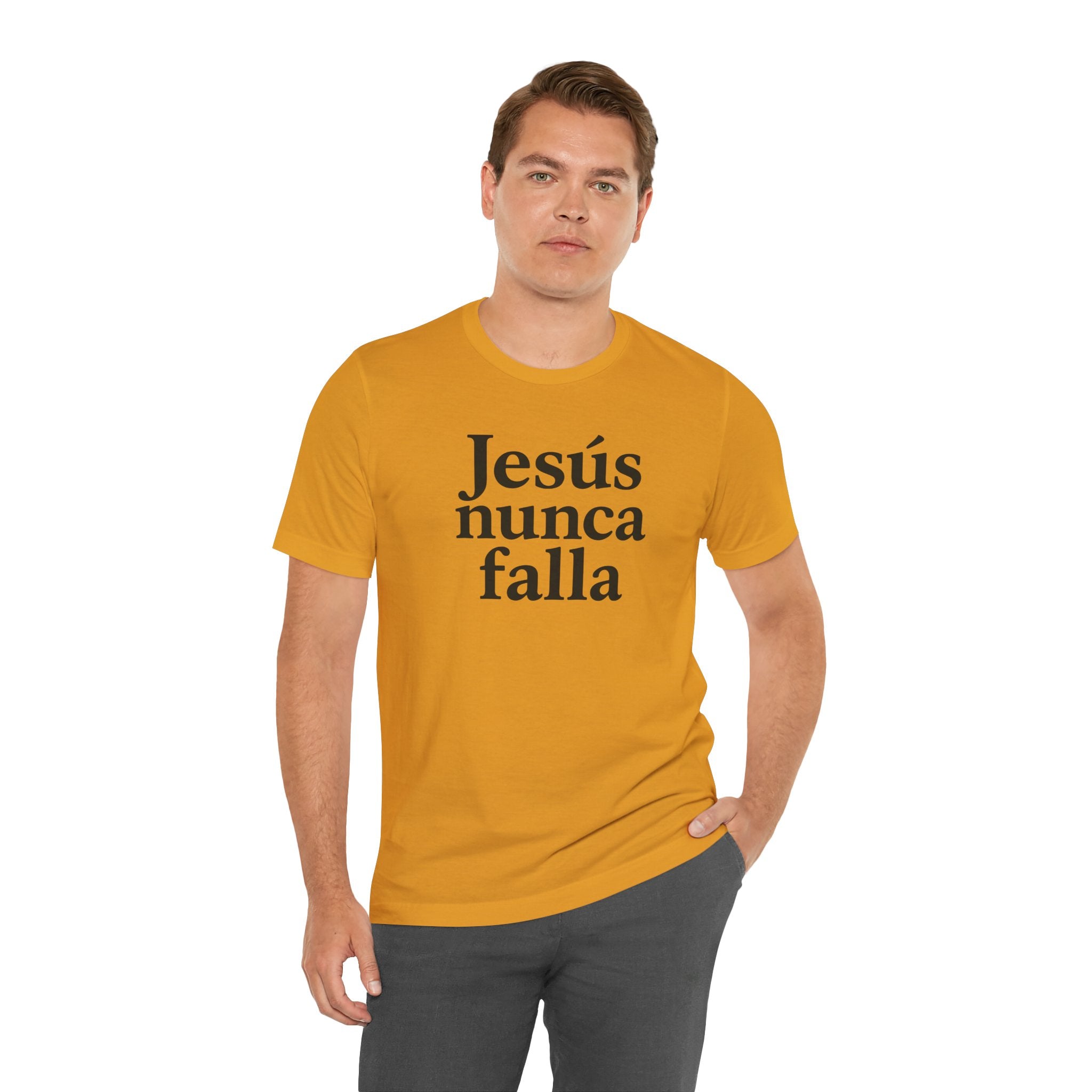 Jesús nunca falla (Jesus Never Fails) | Faith-Inspired Unisex Tee