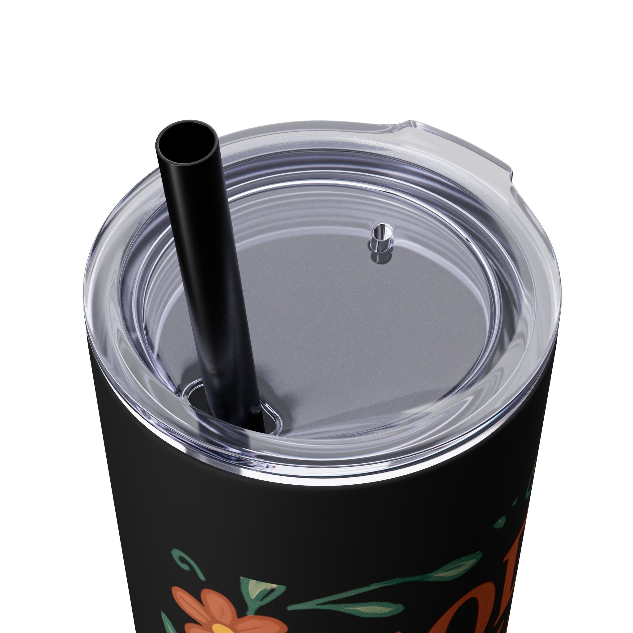 God’s love never fails. — 1 Corinthians 13:8 | Skinny Tumbler with Straw