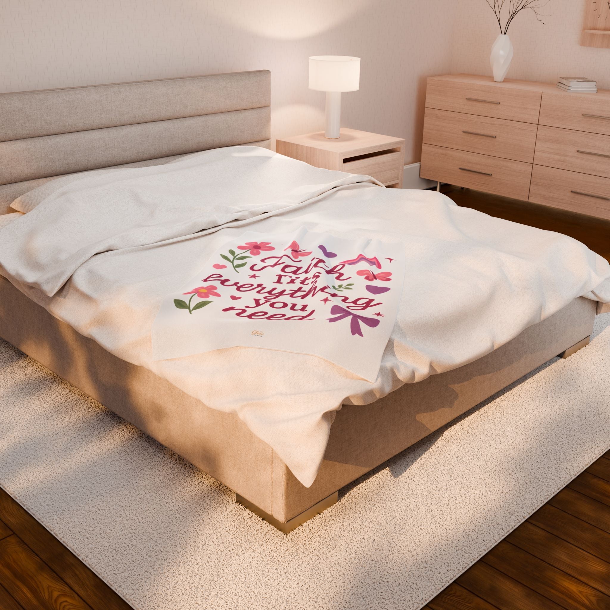 Faith | Cozy Velveteen Plush Blanket